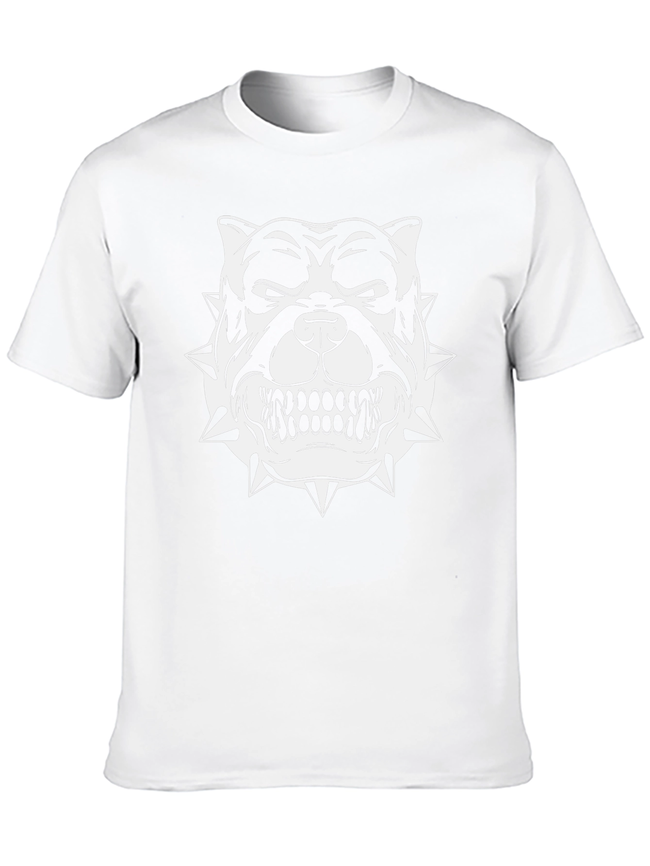 Mens Black T-Shirt with Bold Bulldog Graphic