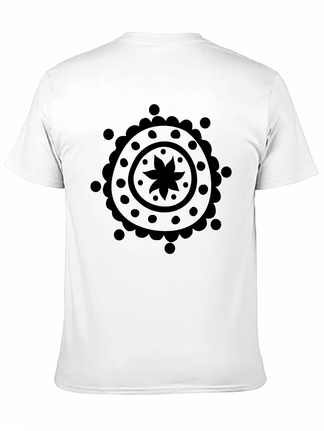 Black Mandala Graphic Print Mens T-Shirt