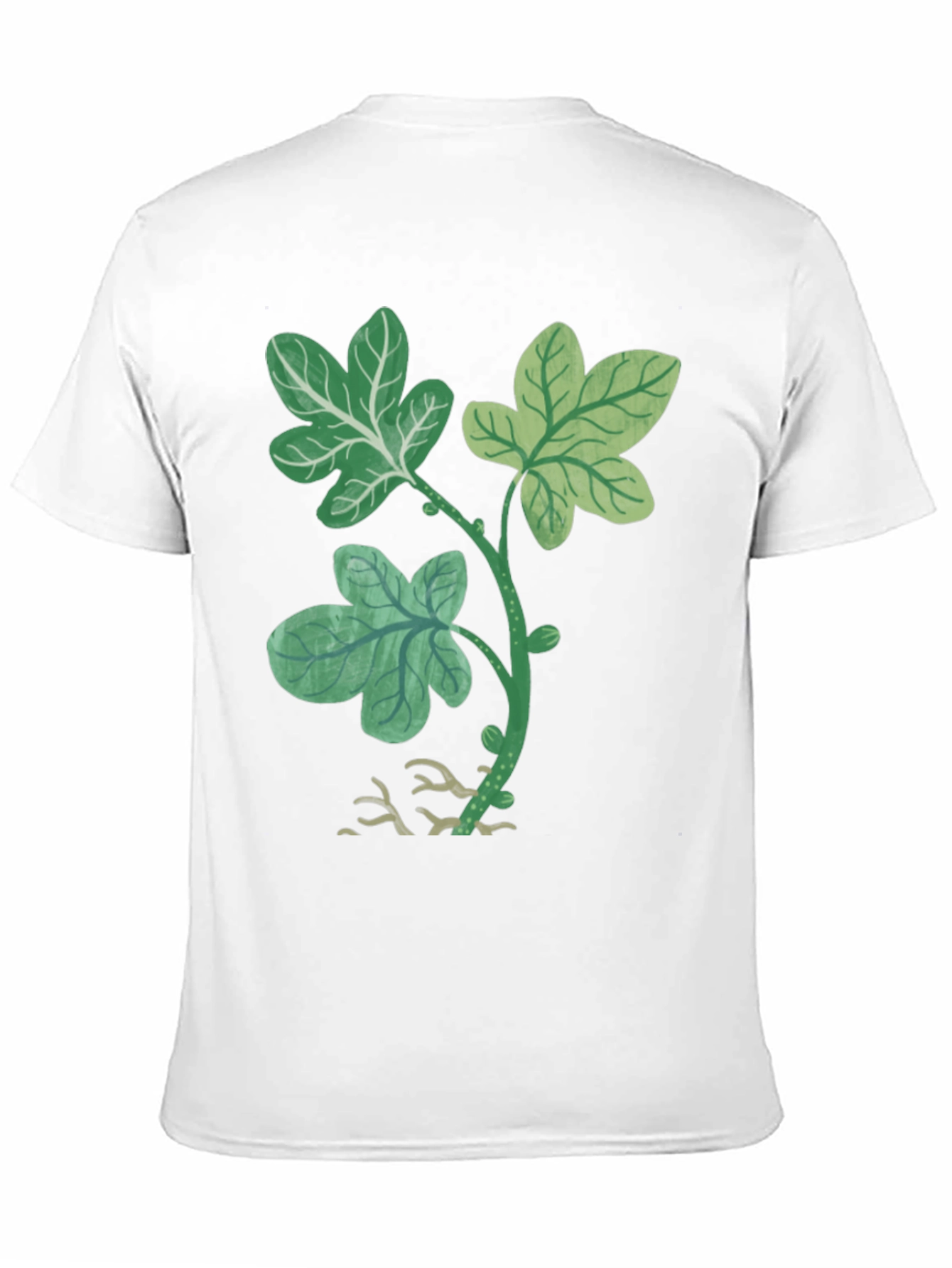Leaf Print Black T-Shirt