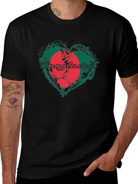 Bangladesh Flag Heart T-Shirt