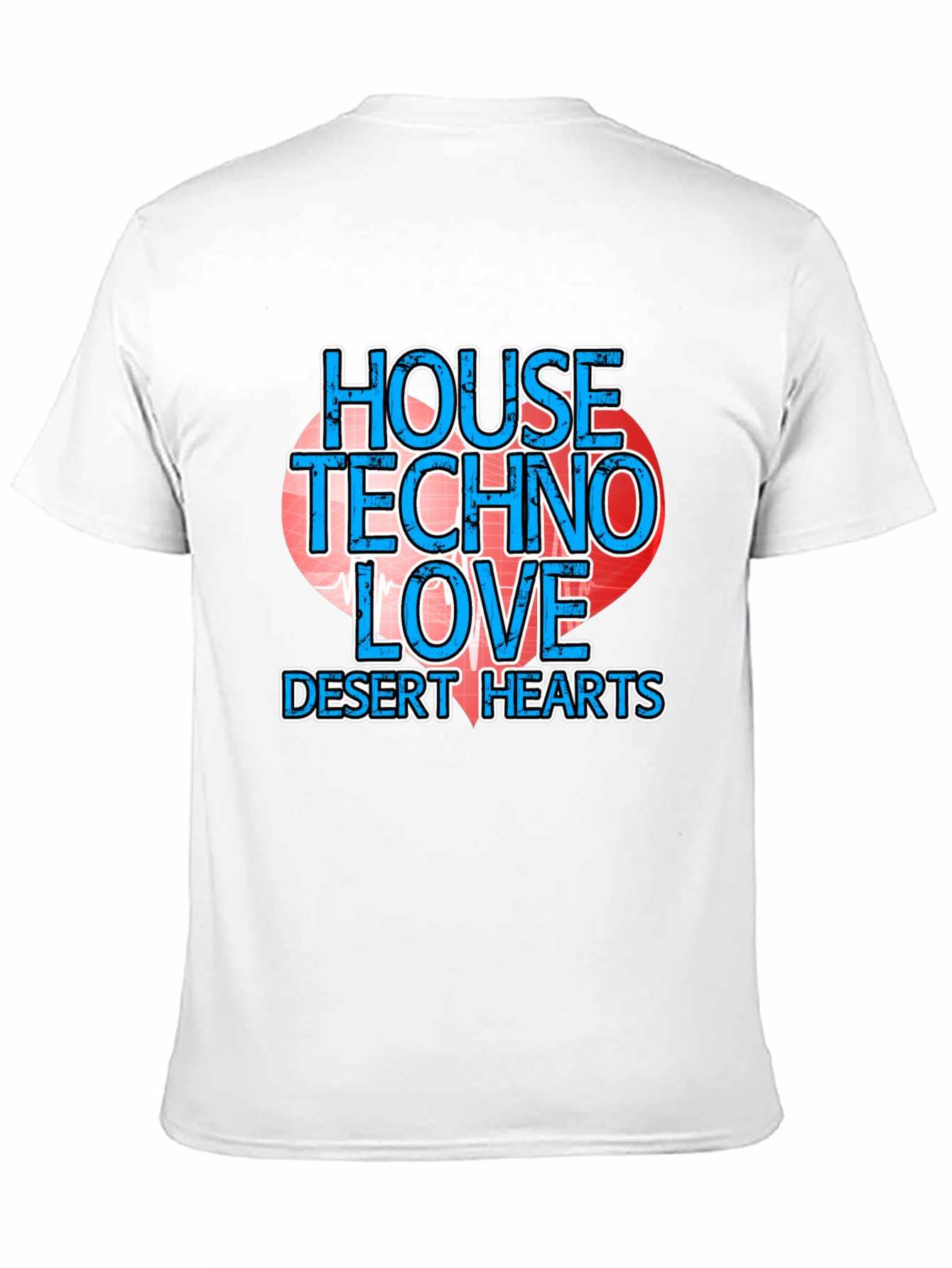 House Techno Love Desert Hearts Graphic Tee