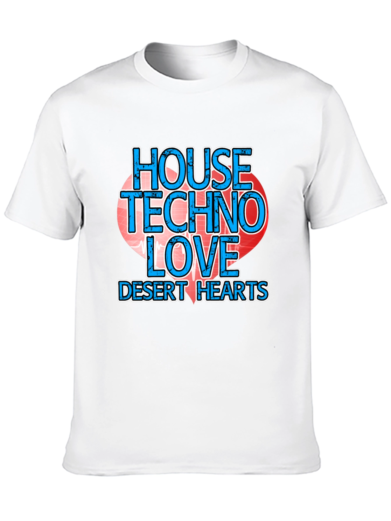 House Techno Love Desert Hearts Graphic Tee