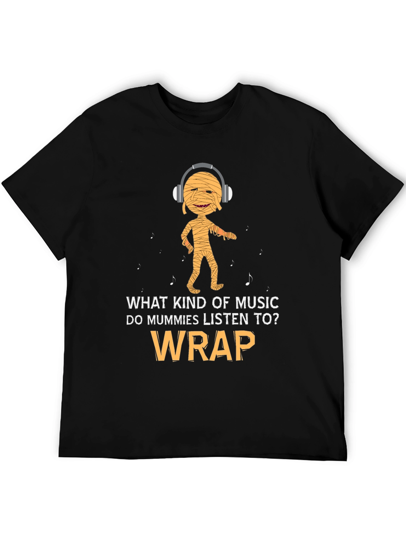 Mummy Wrap Music T-Shirt Halloween Funny Gift