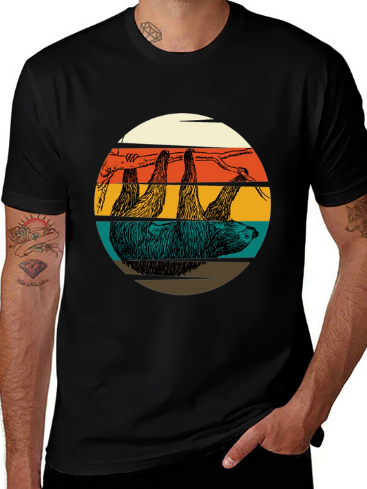 Retro Sloth T-Shirt - Vintage Style Graphic Tee