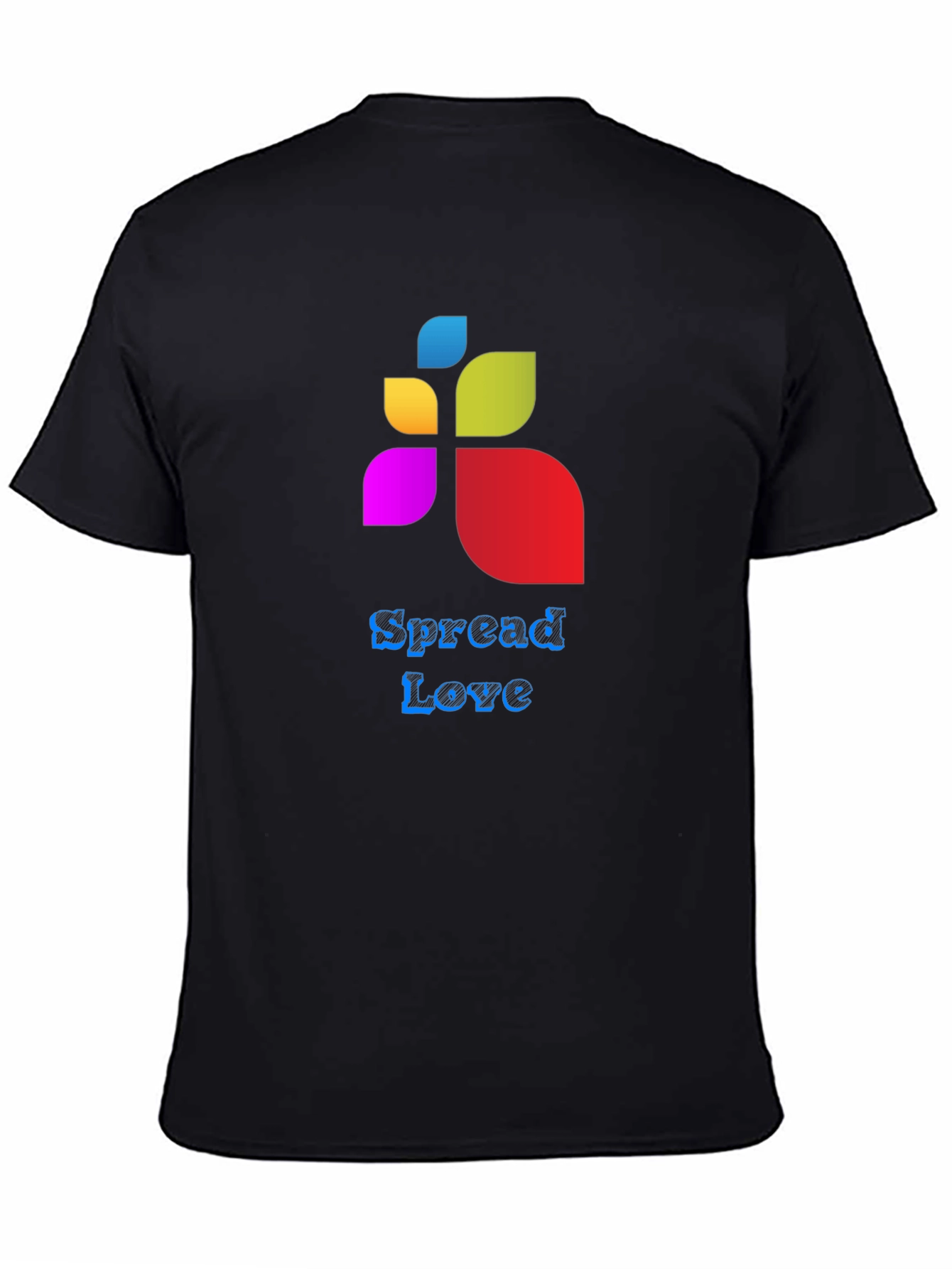 Spread Love Graphic Tee - Black Cotton Blend