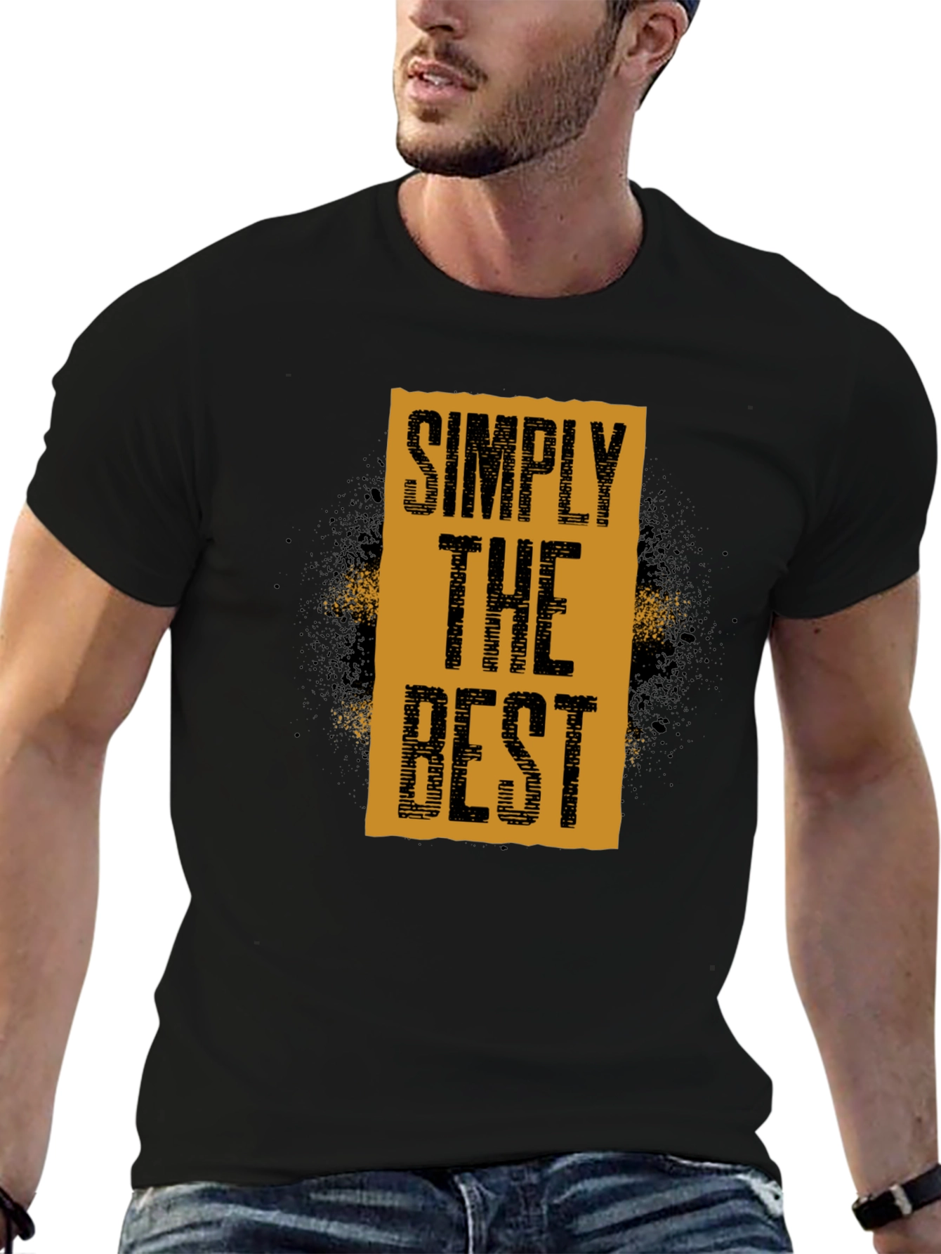 Simply The Best Graphic Tee - Black Cotton T-Shirt