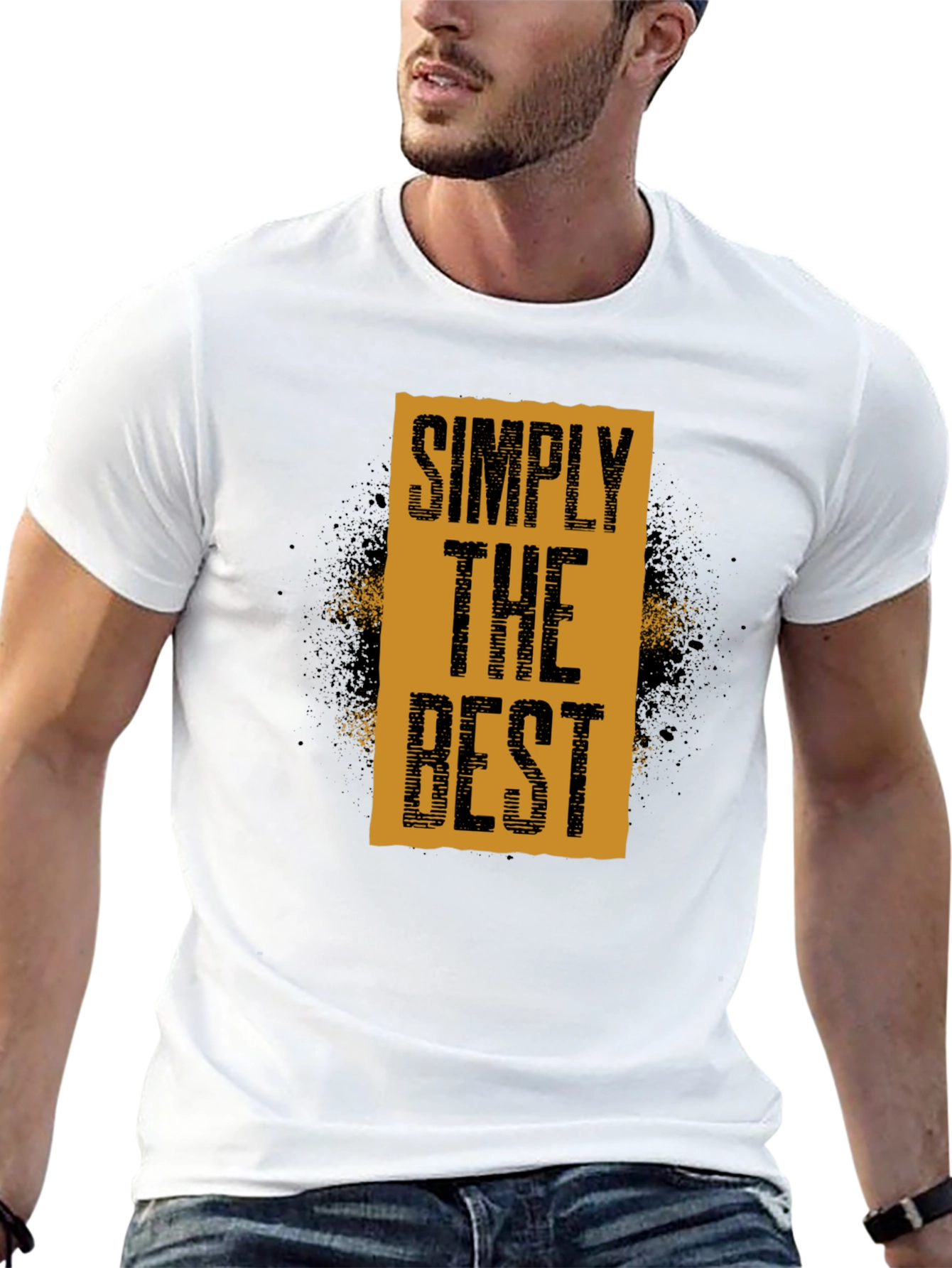 Simply The Best Graphic Tee - Black Cotton T-Shirt