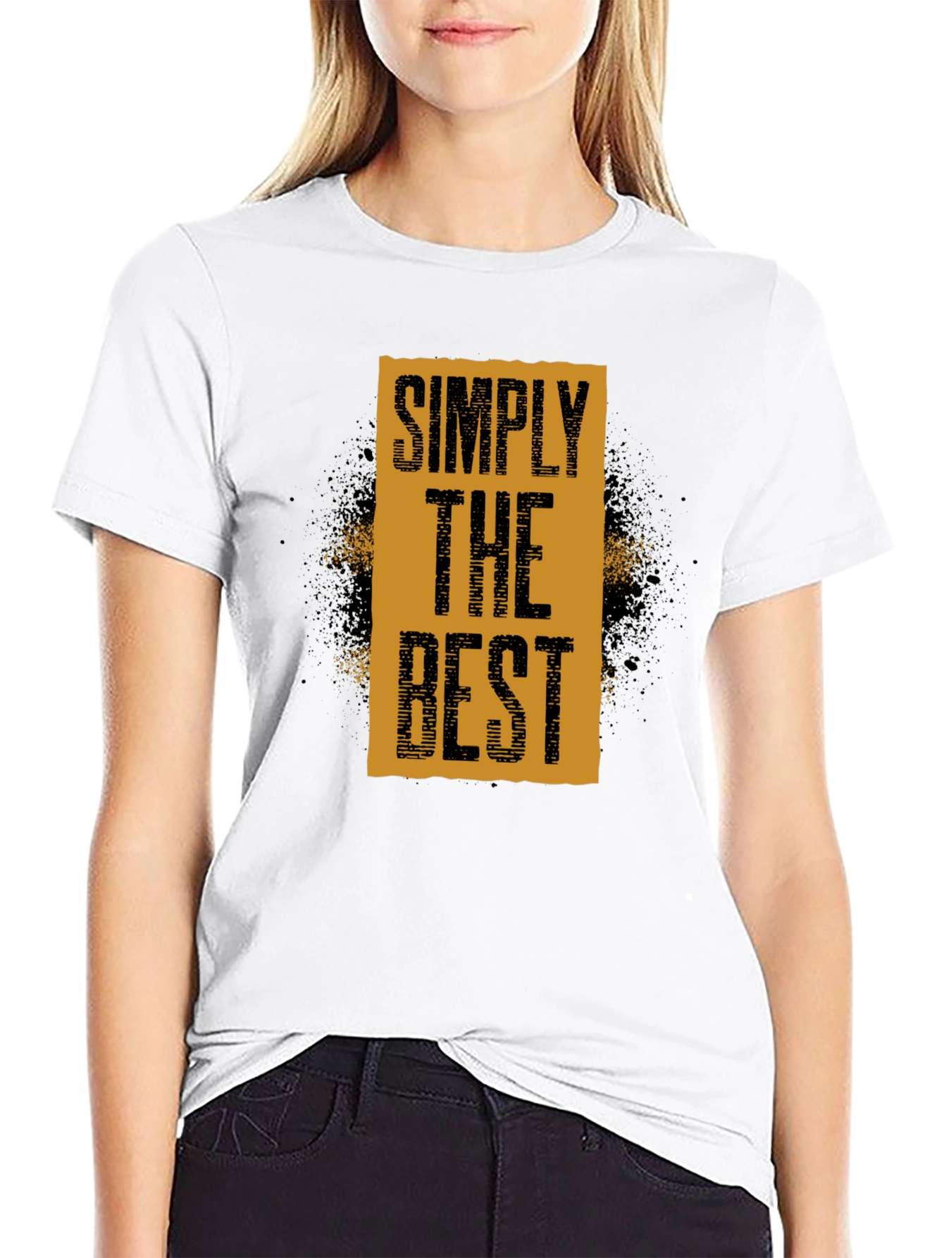 Simply The Best Graphic Tee - Black Cotton T-Shirt