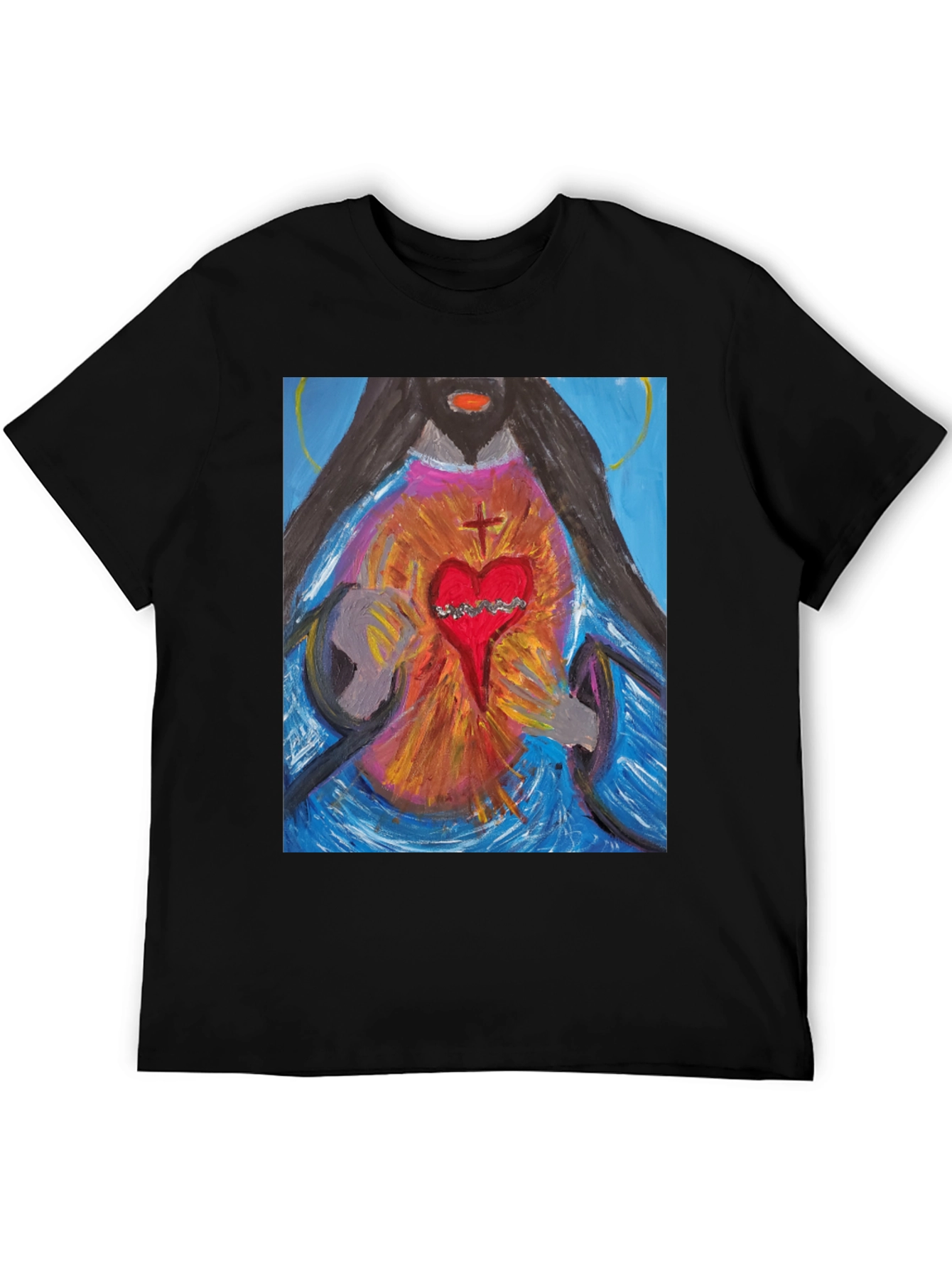 Sacred Heart Graphic Tee - Artistic Expression