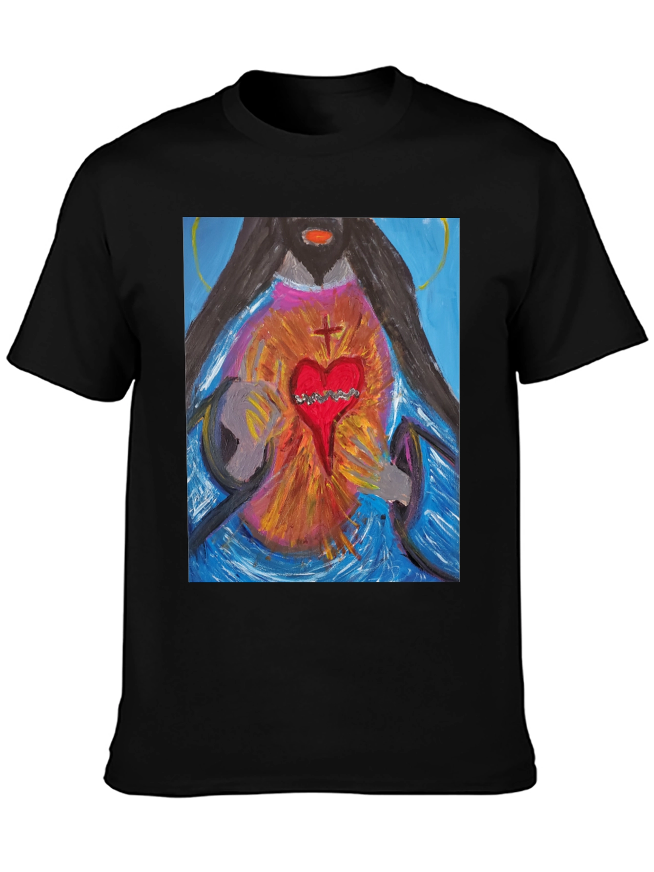Sacred Heart Graphic Tee - Artistic Expression