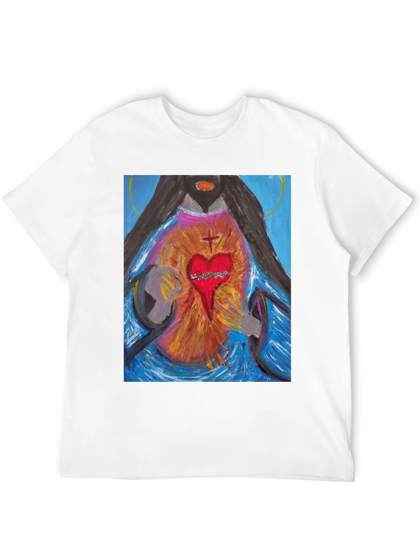 Sacred Heart Graphic Tee - Artistic Expression