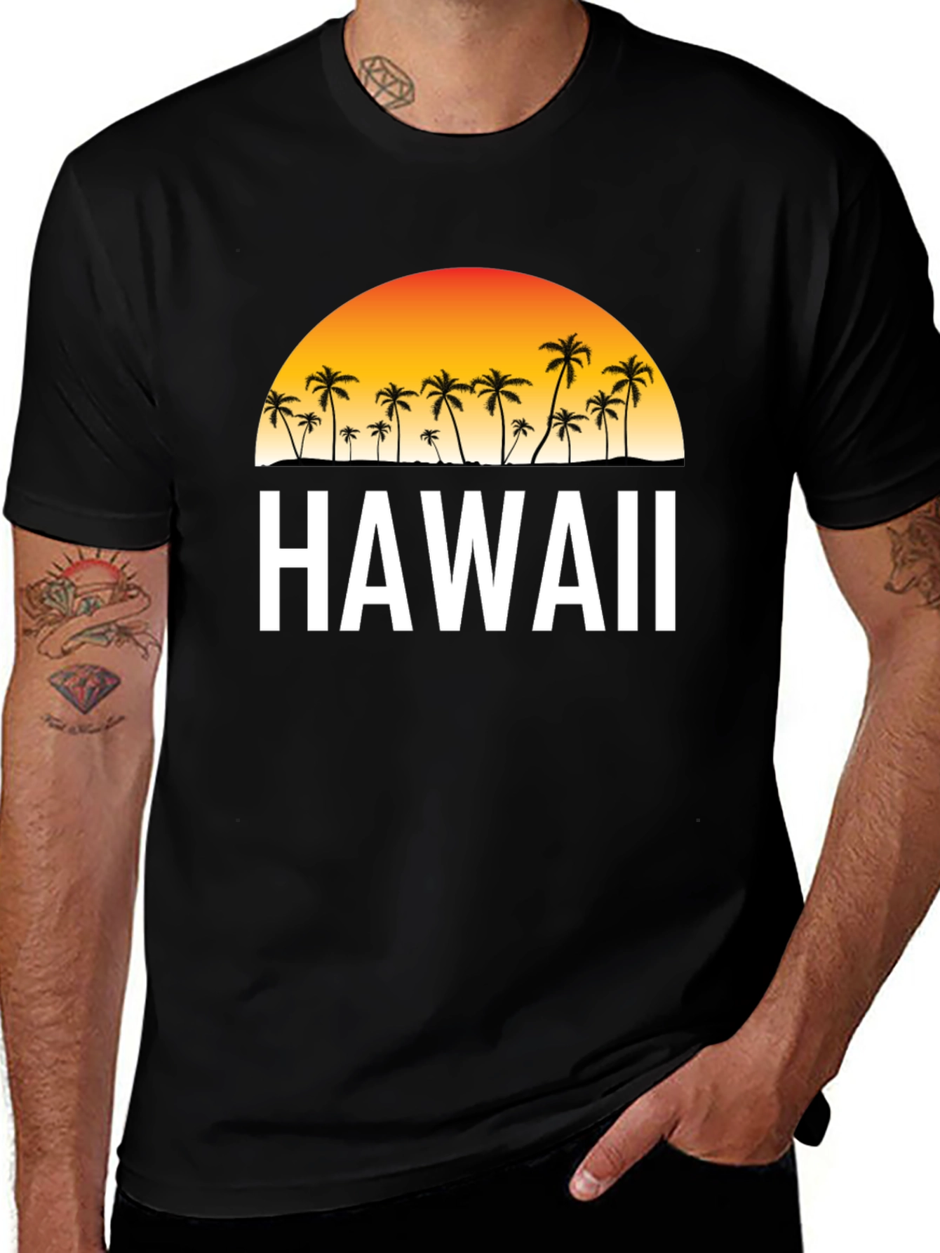 Hawaii Sunset Graphic Tee - Island Style