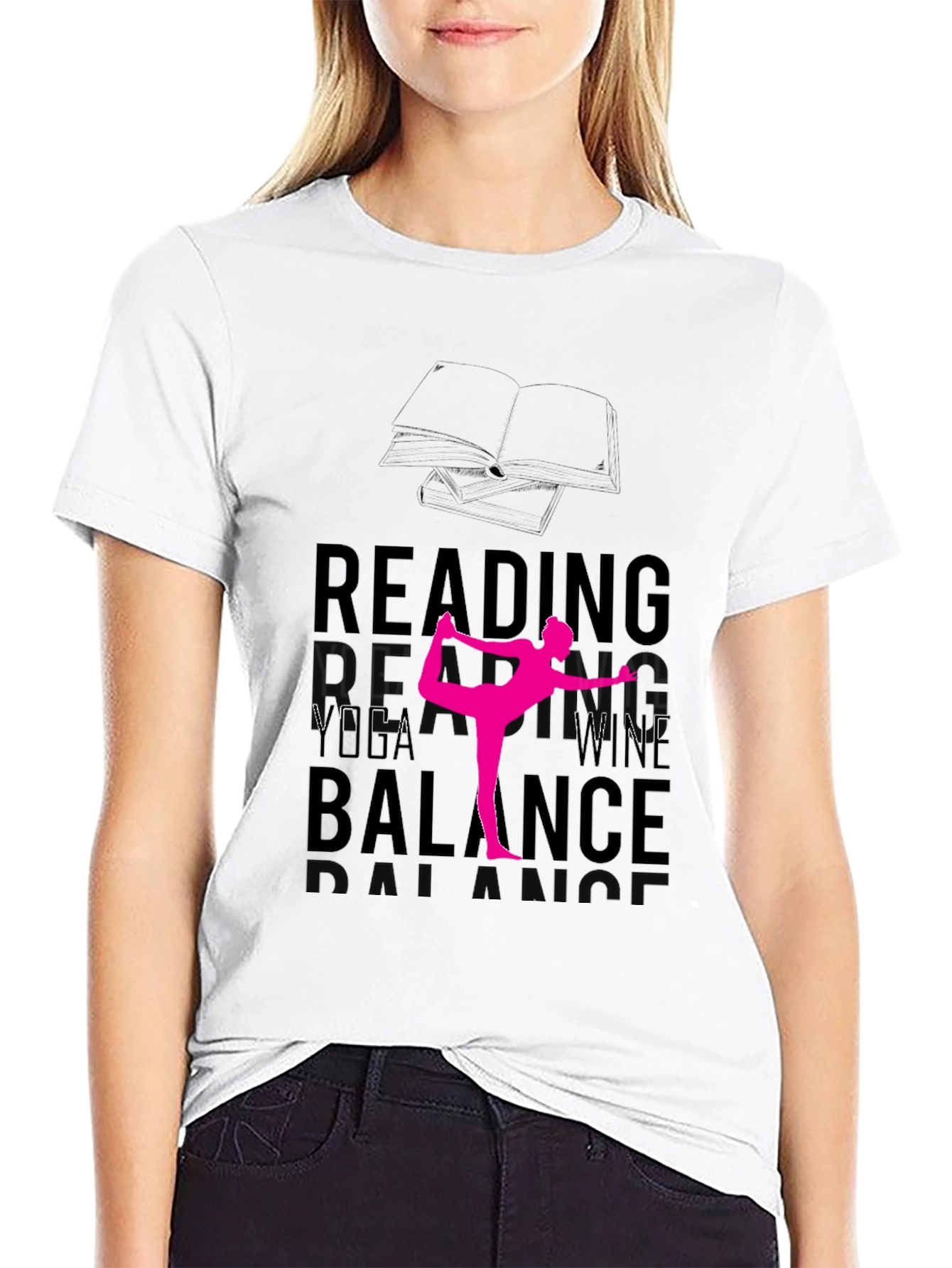Reading Yoga Wine Balance T-Shirt