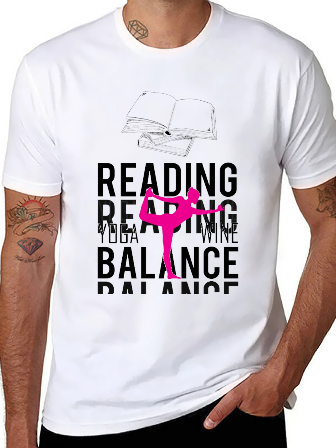 Reading Yoga Wine Balance T-Shirt