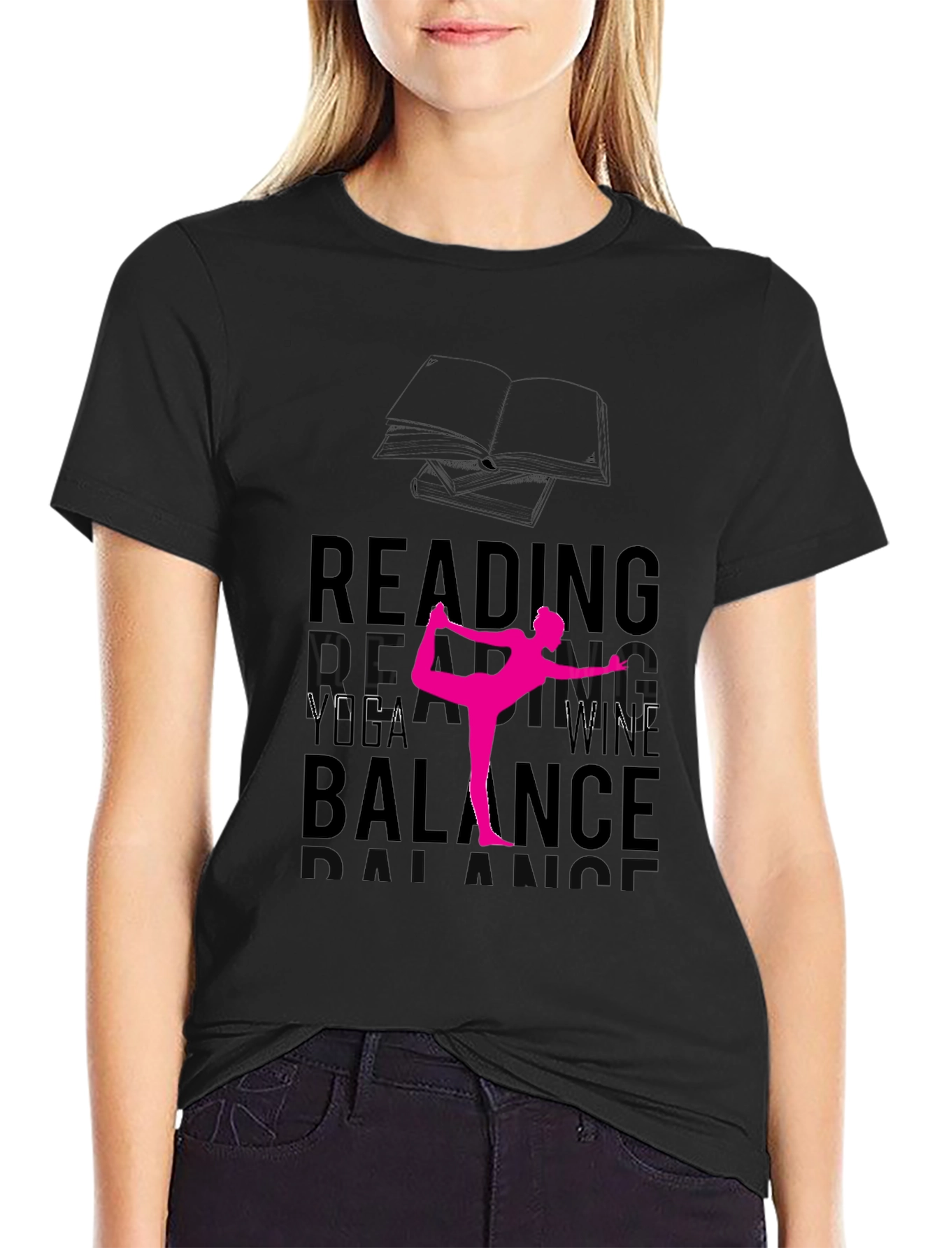 Reading Yoga Wine Balance T-Shirt
