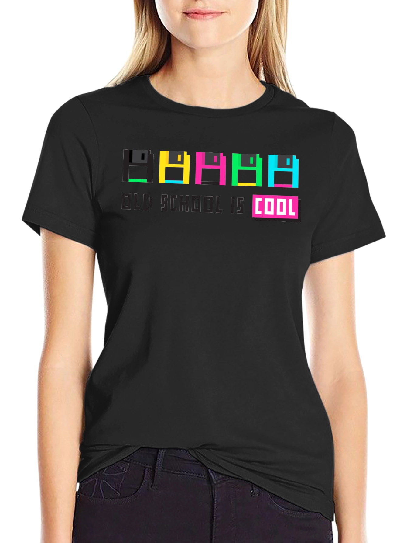 Old School Is Cool Retro Floppy Disk T-Shirt