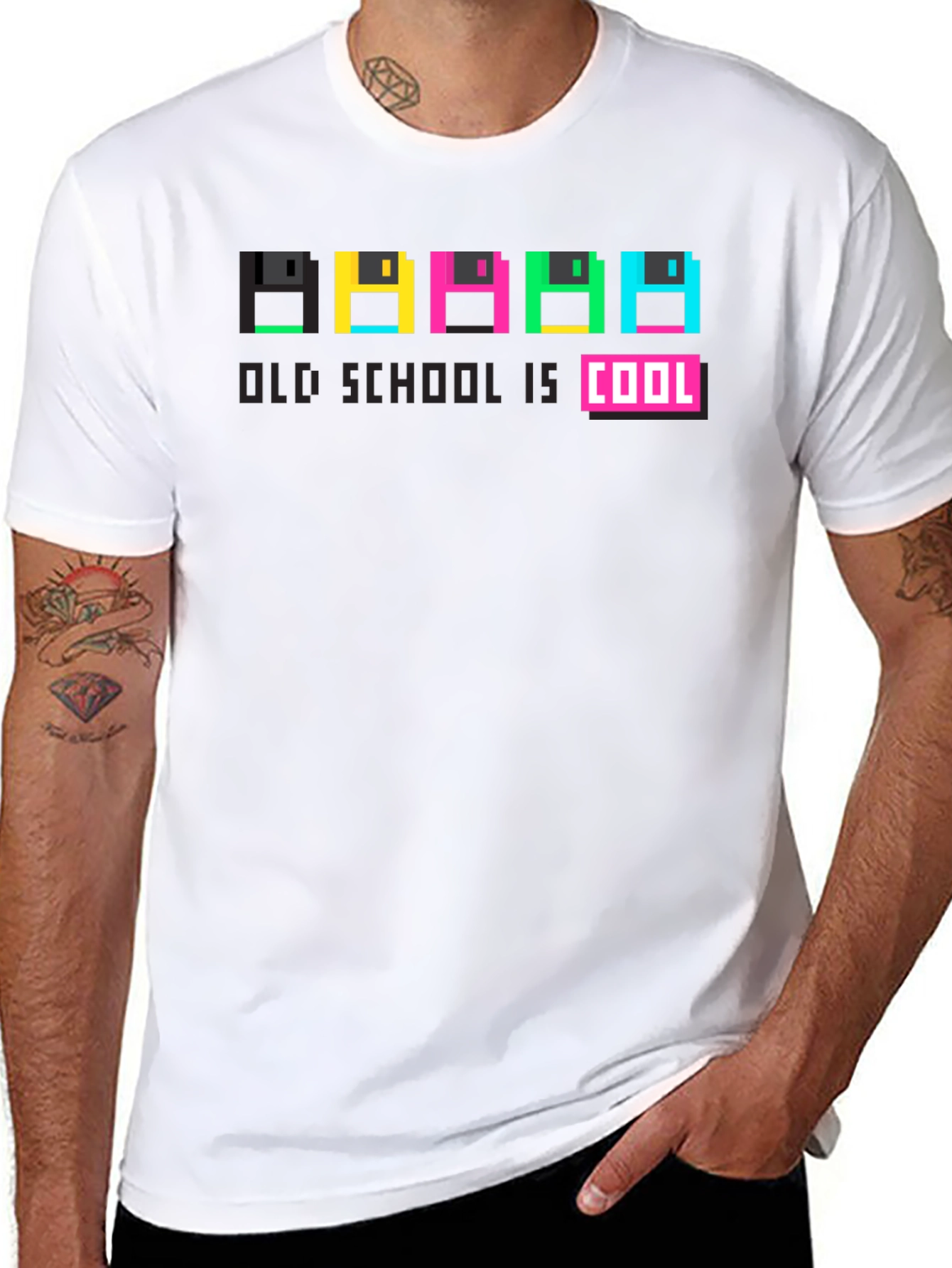 Old School Is Cool Retro Floppy Disk T-Shirt