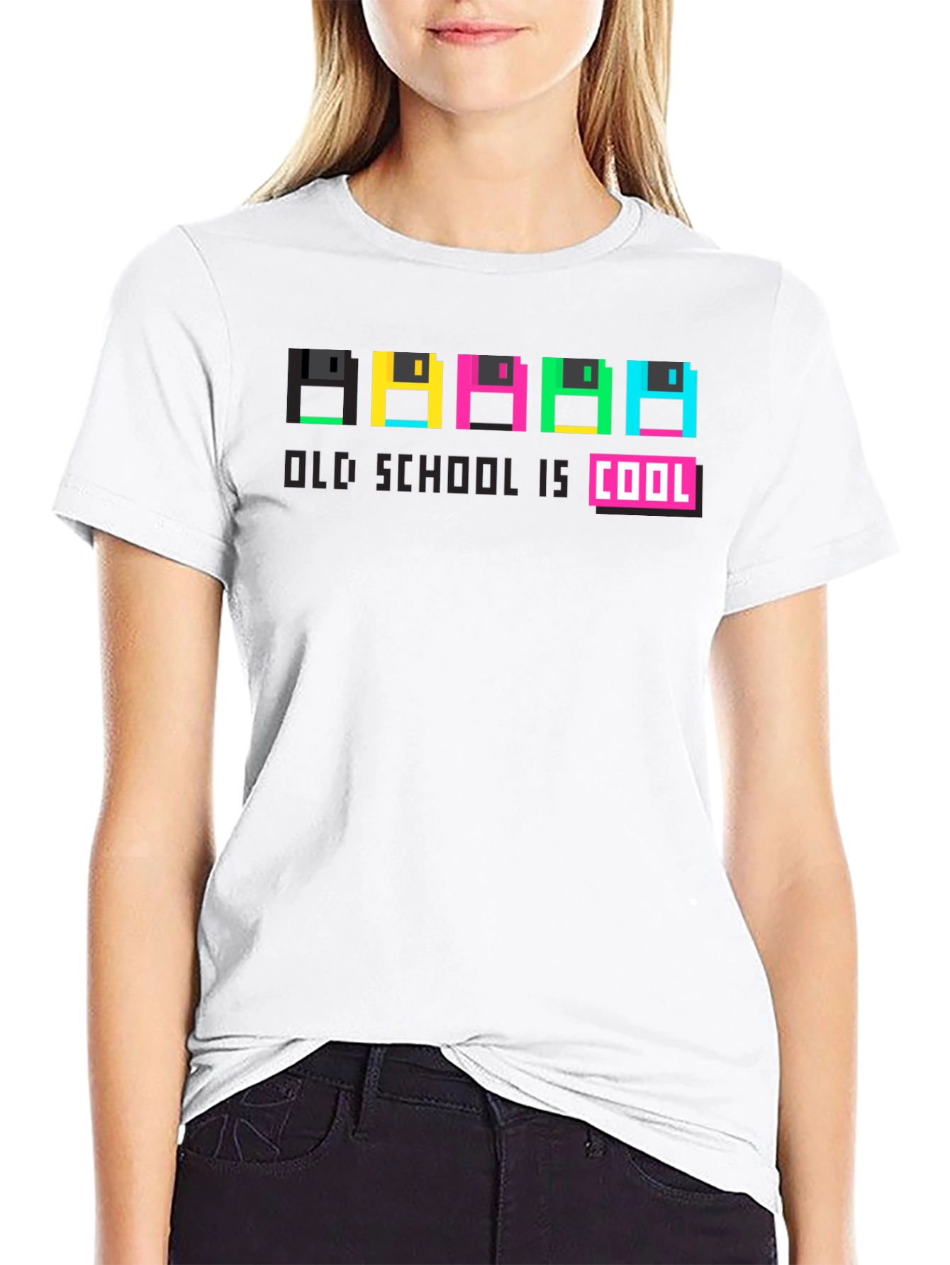 Old School Is Cool Retro Floppy Disk T-Shirt