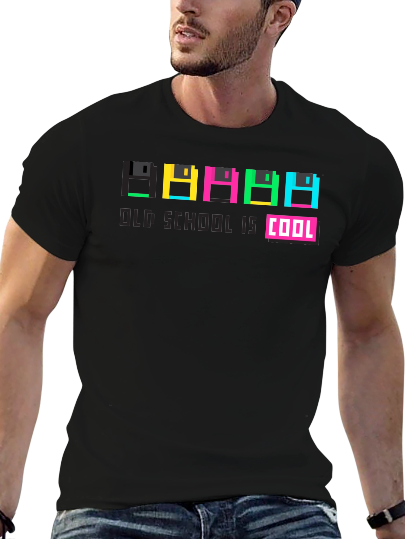 Old School Is Cool Retro Floppy Disk T-Shirt