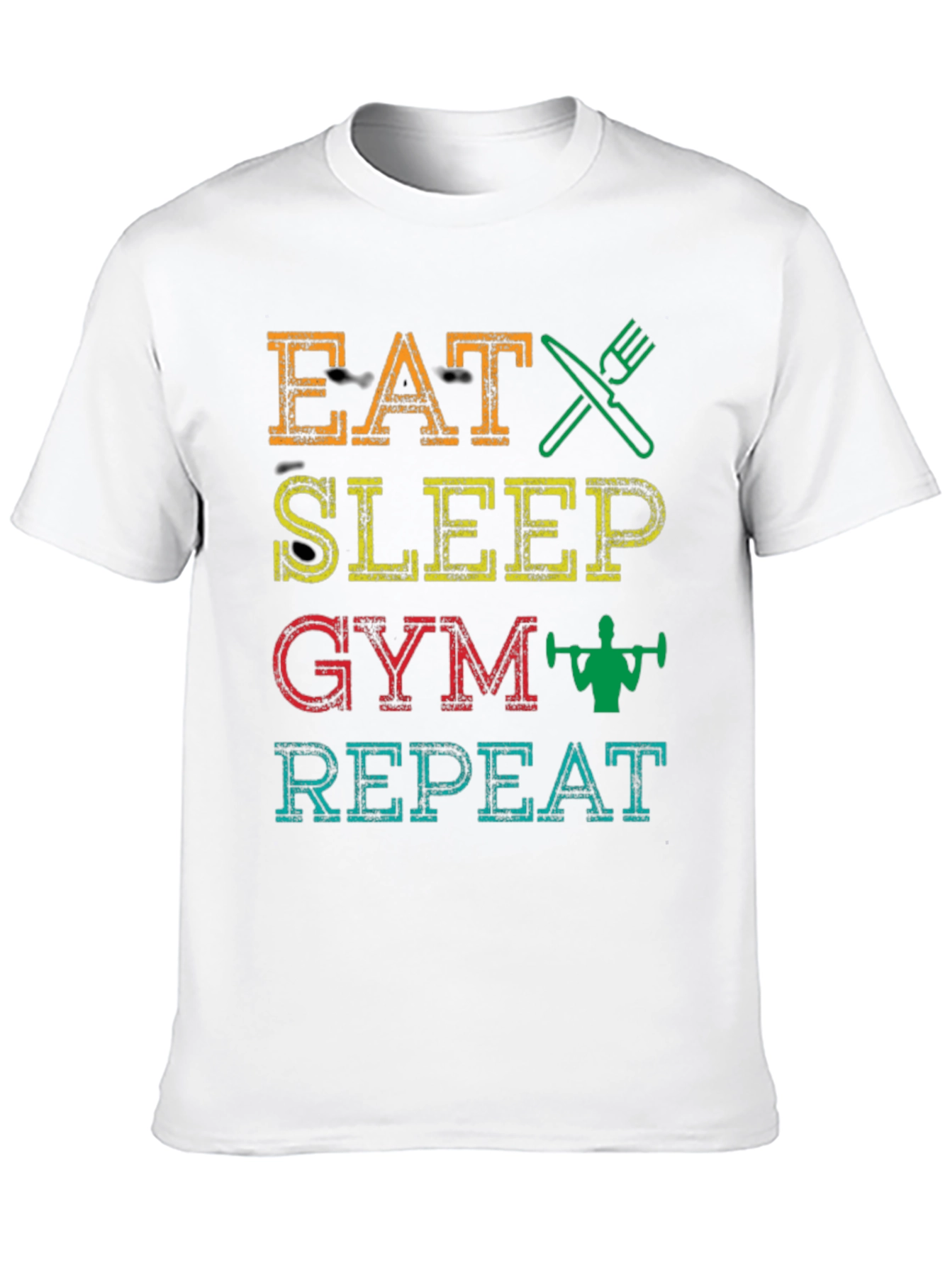 Eat Sleep Gym Repeat Graphic T-Shirt