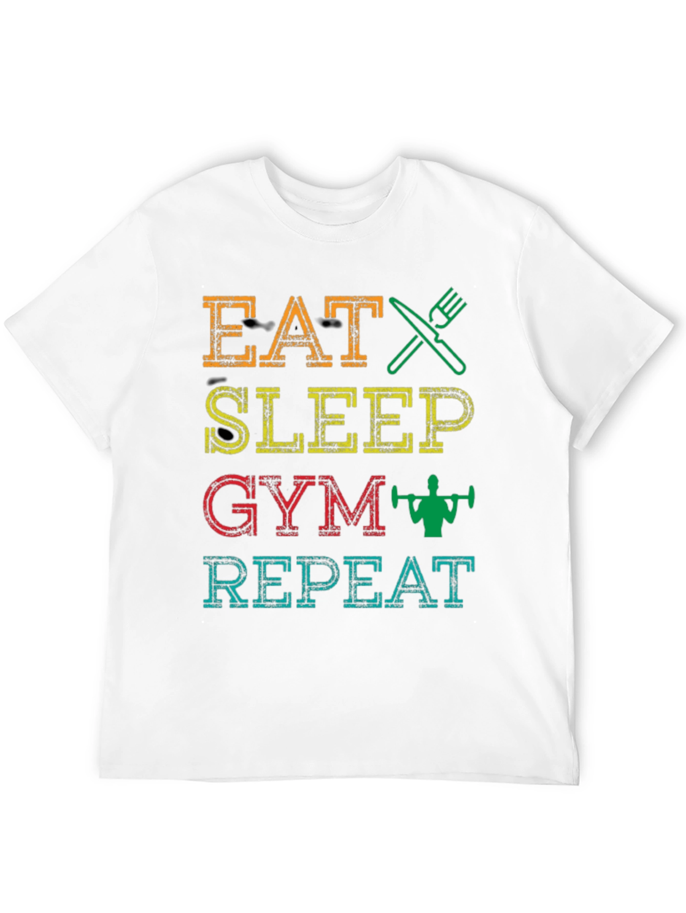 Eat Sleep Gym Repeat Graphic T-Shirt
