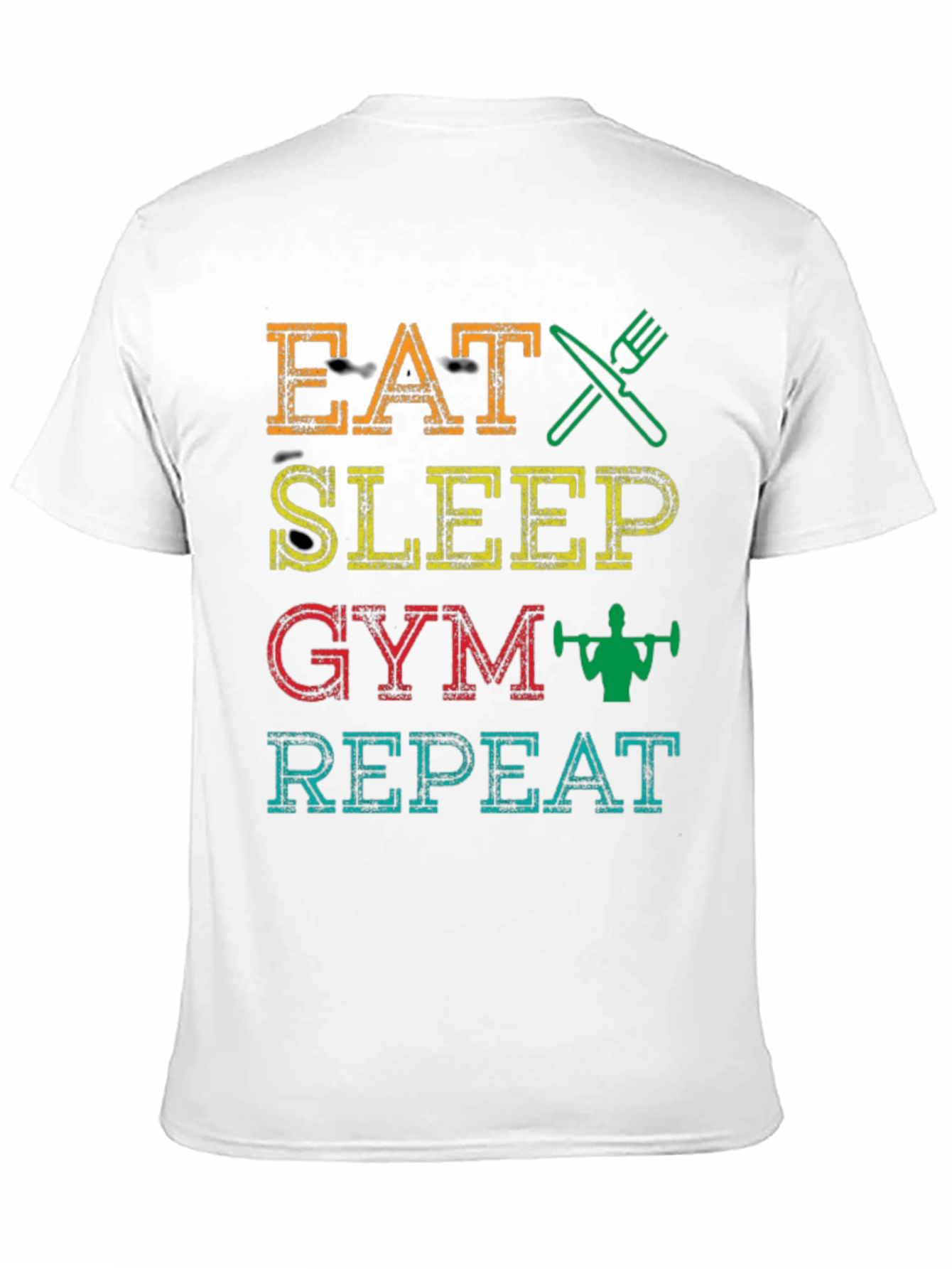 Eat Sleep Gym Repeat Graphic T-Shirt