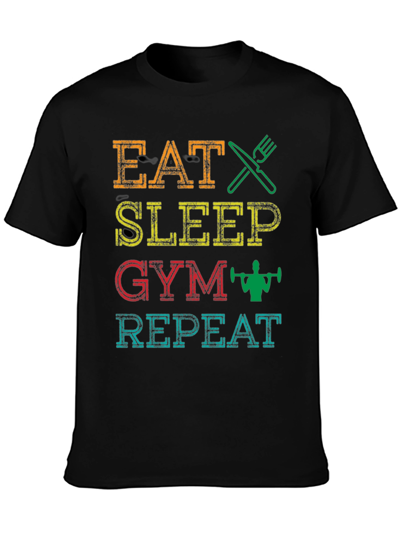 Eat Sleep Gym Repeat Graphic T-Shirt