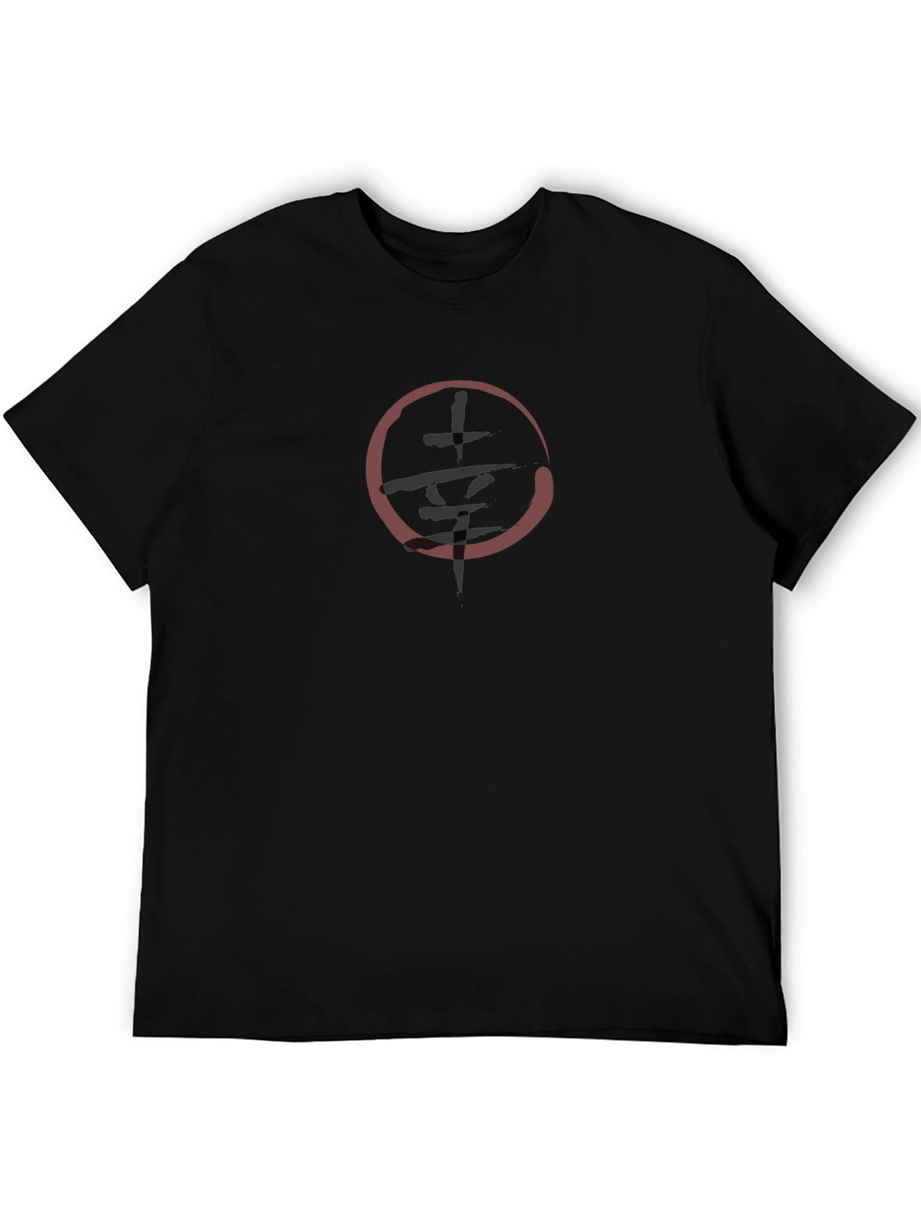 Mens Black T-Shirt with Japanese Symbol