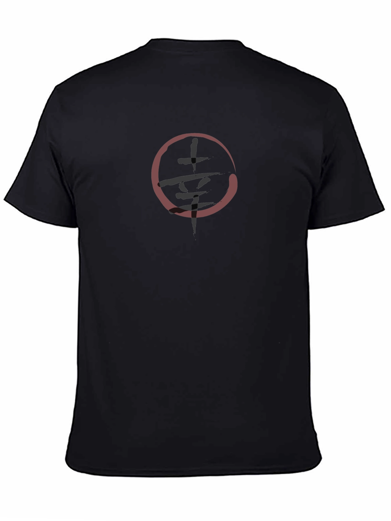 Mens Black T-Shirt with Japanese Symbol