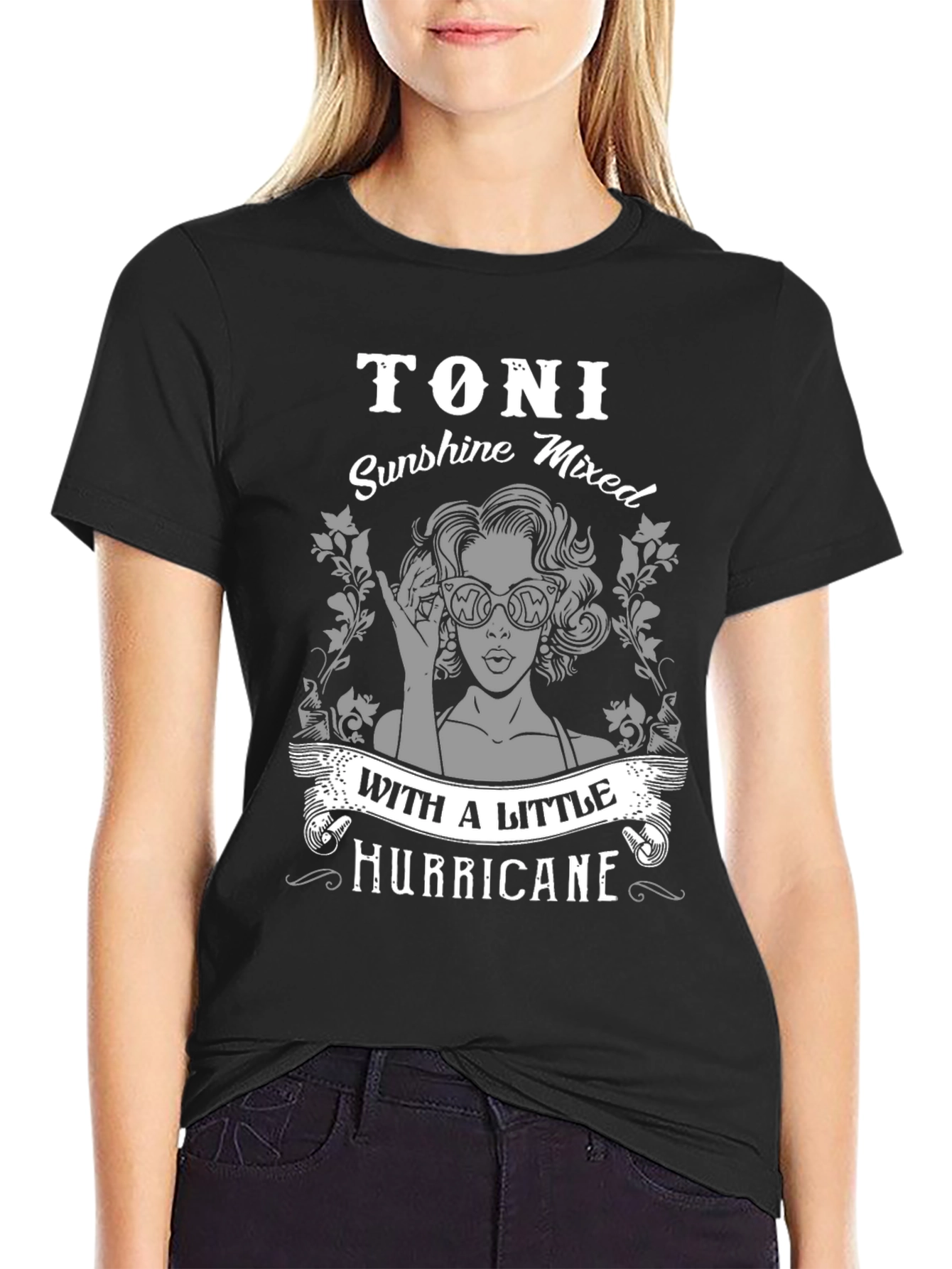 Toni Sunshine & Hurricane T-Shirt - Unisex Black Tee