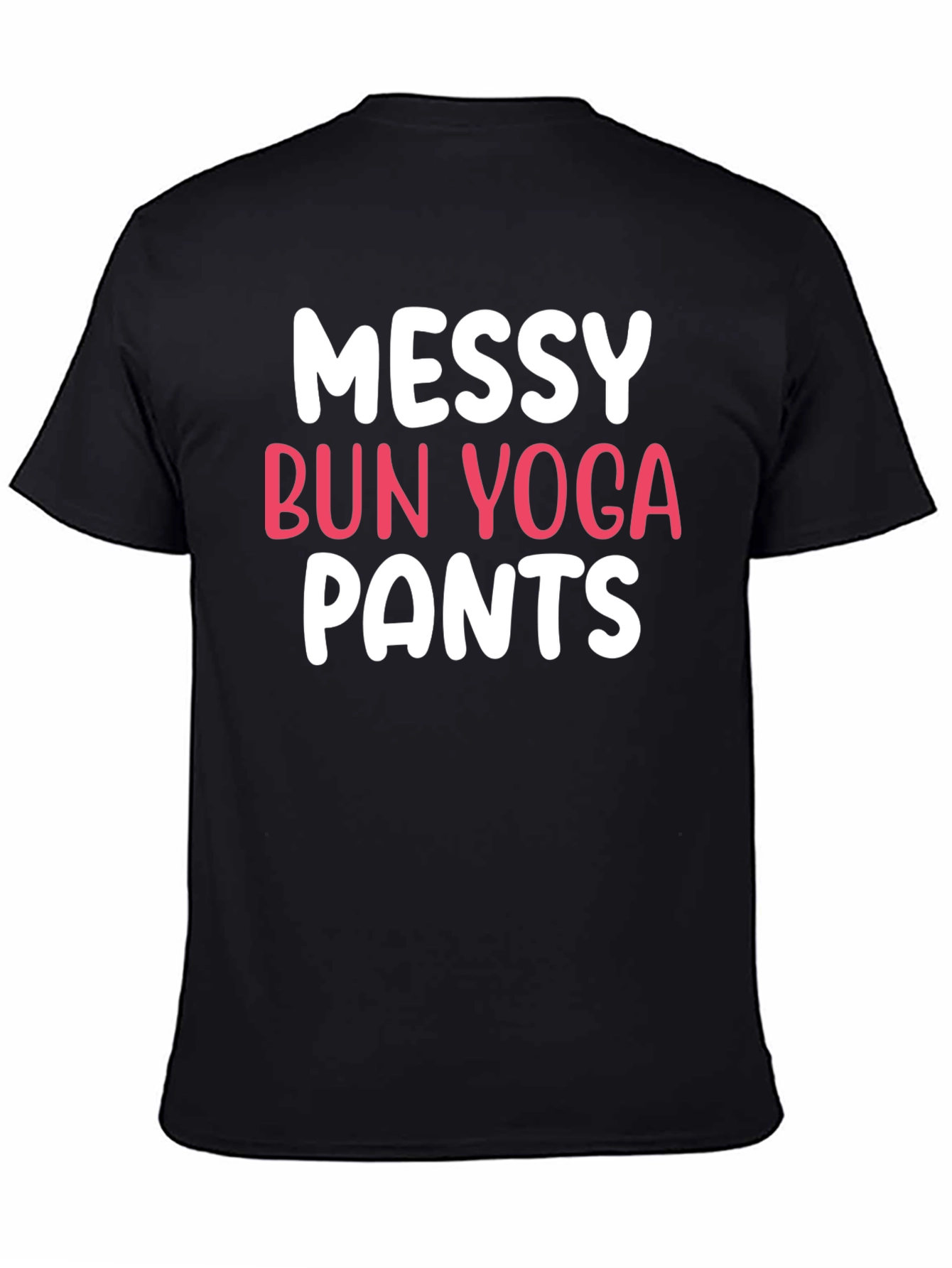 Messy Bun Yoga Pants Graphic T-Shirt