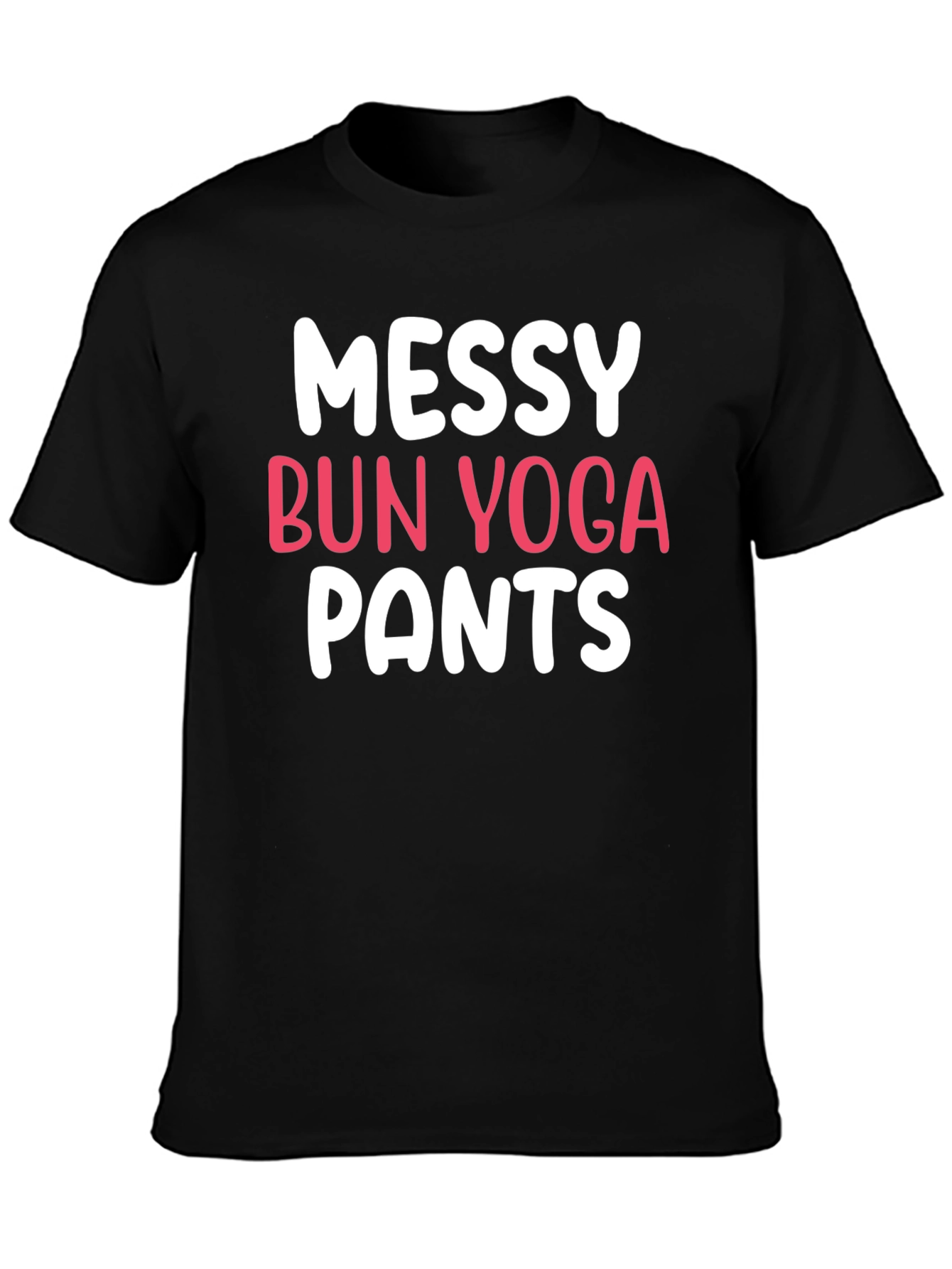 Messy Bun Yoga Pants Graphic T-Shirt
