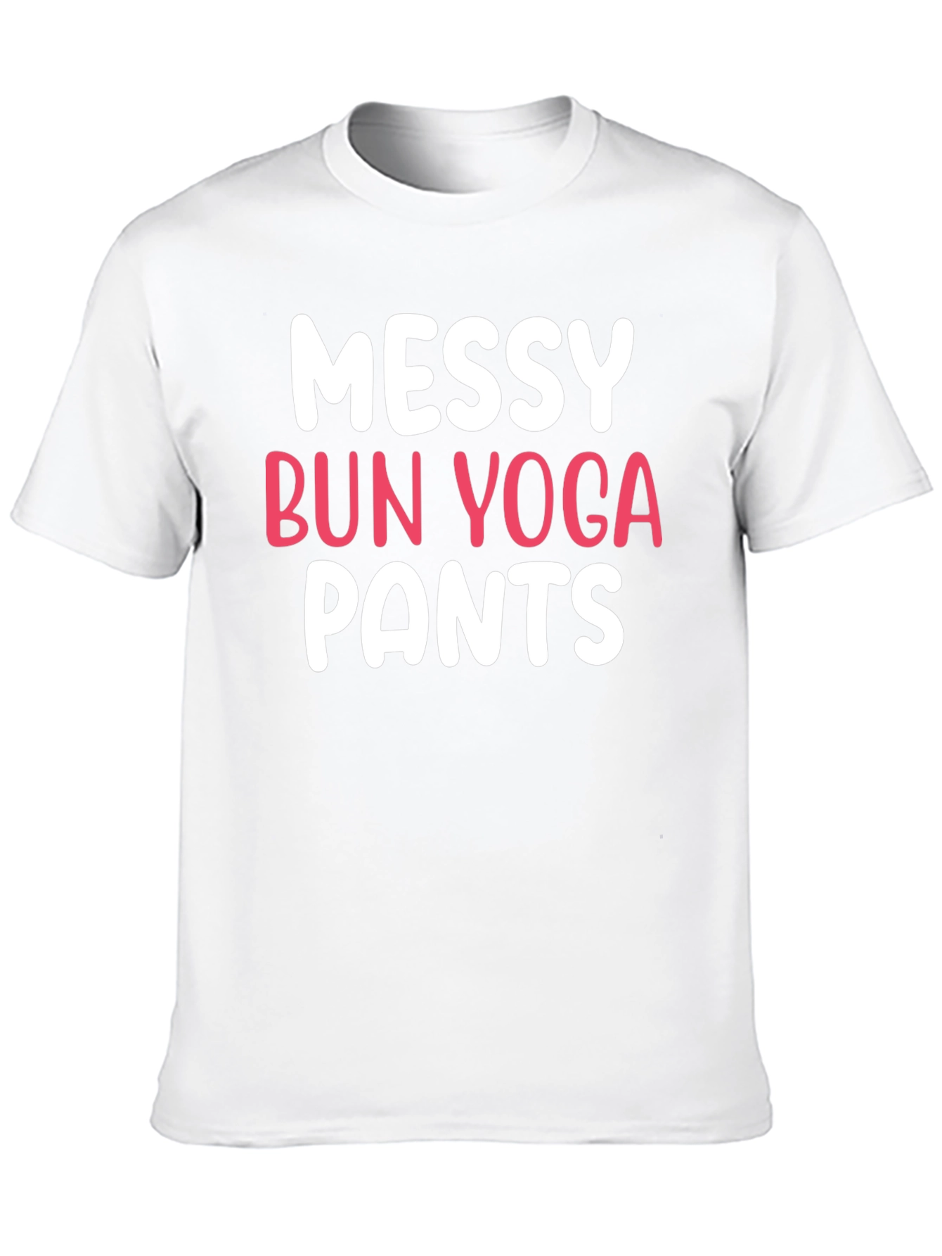 Messy Bun Yoga Pants Graphic T-Shirt