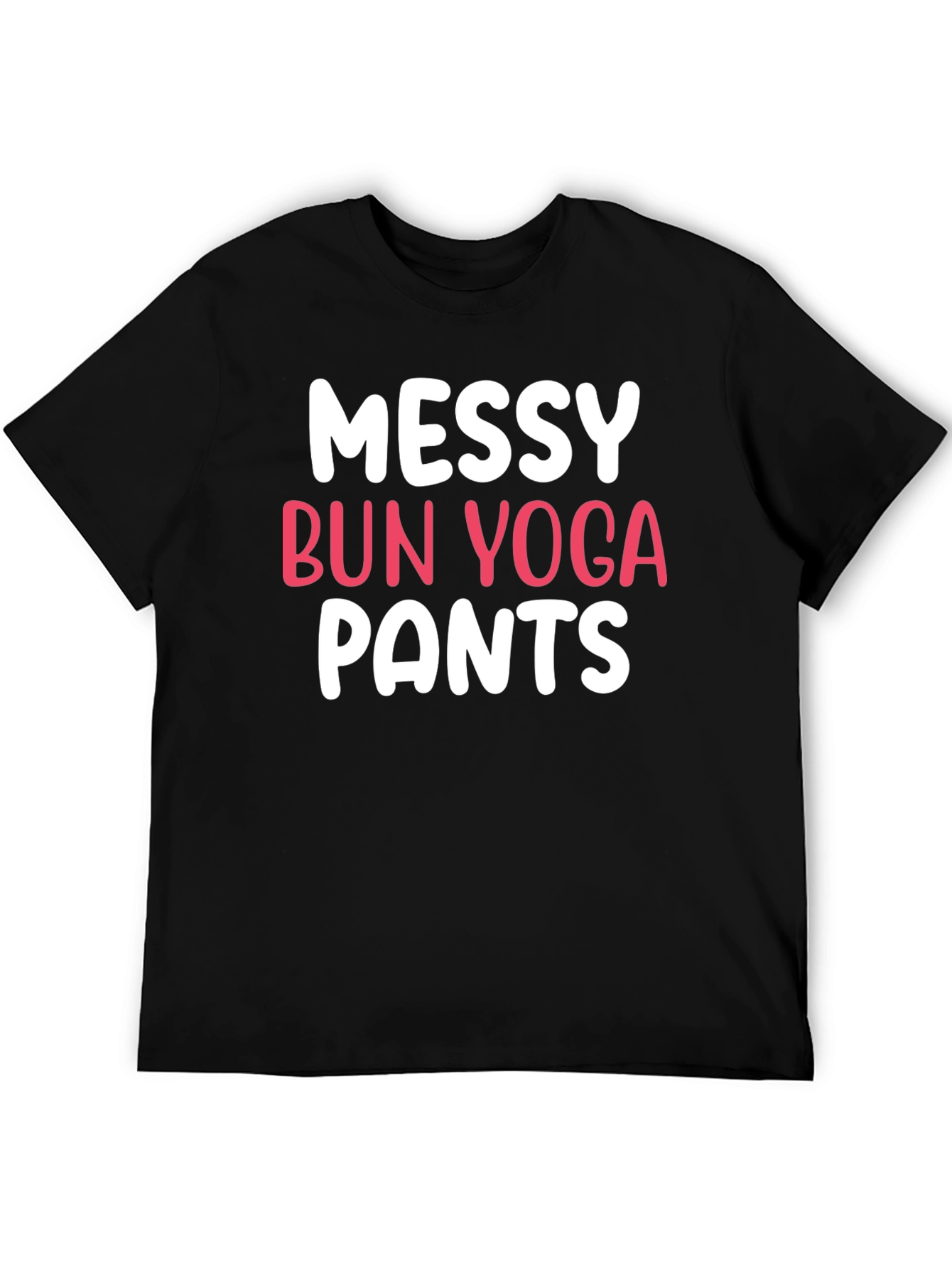 Messy Bun Yoga Pants Graphic T-Shirt