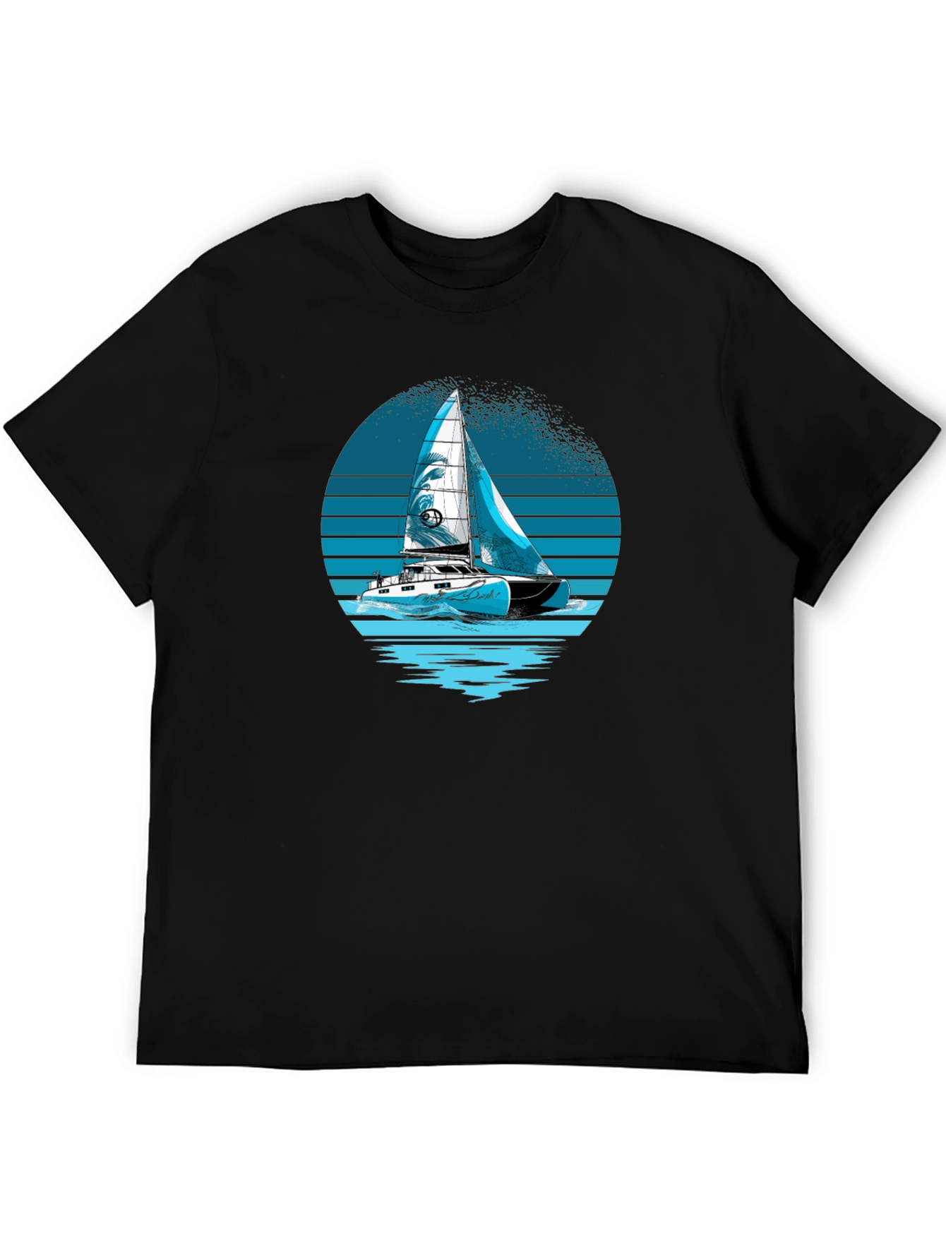 Sailing T-Shirt - Black Nautical Graphic Tee
