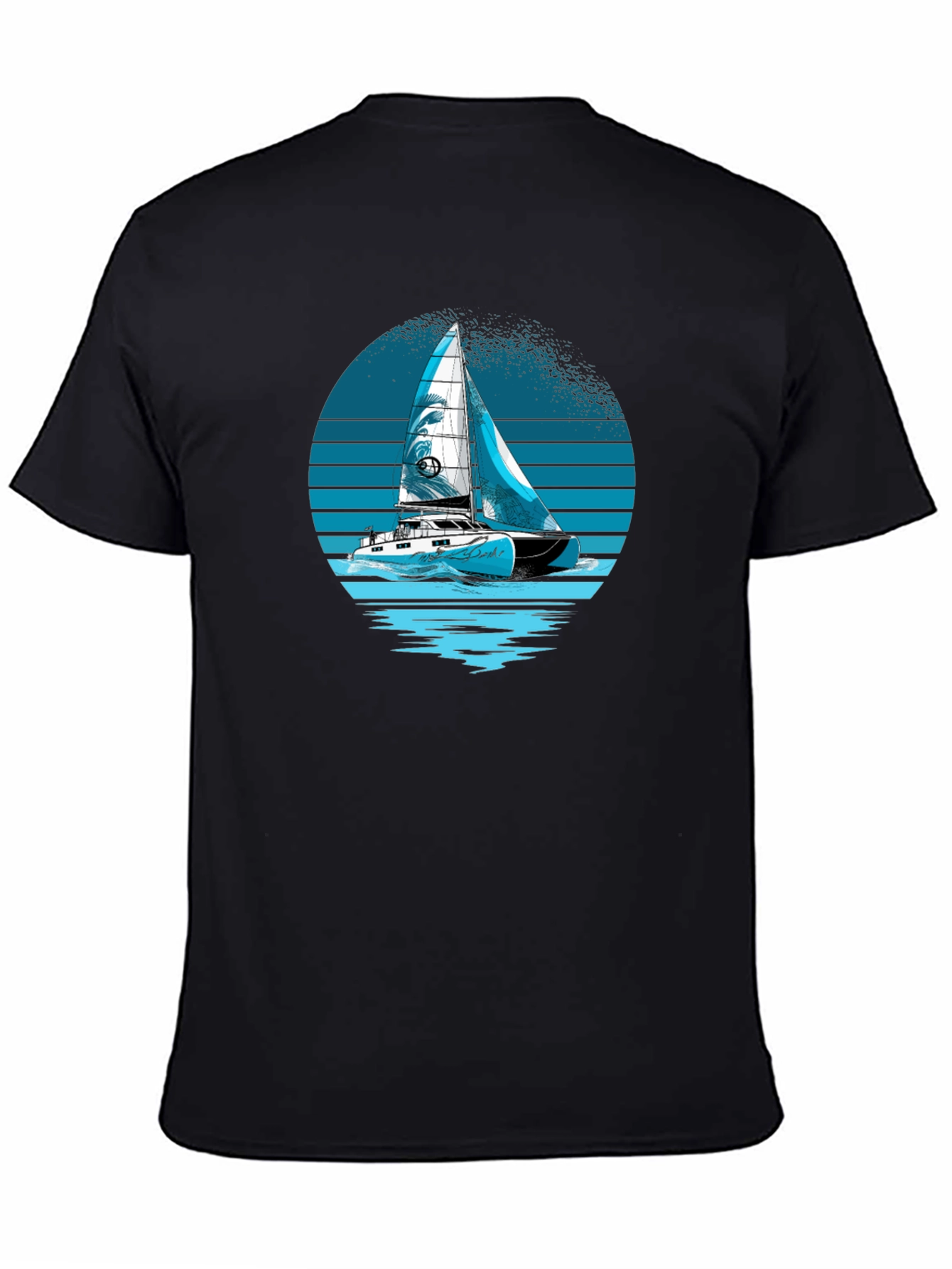 Sailing T-Shirt - Black Nautical Graphic Tee