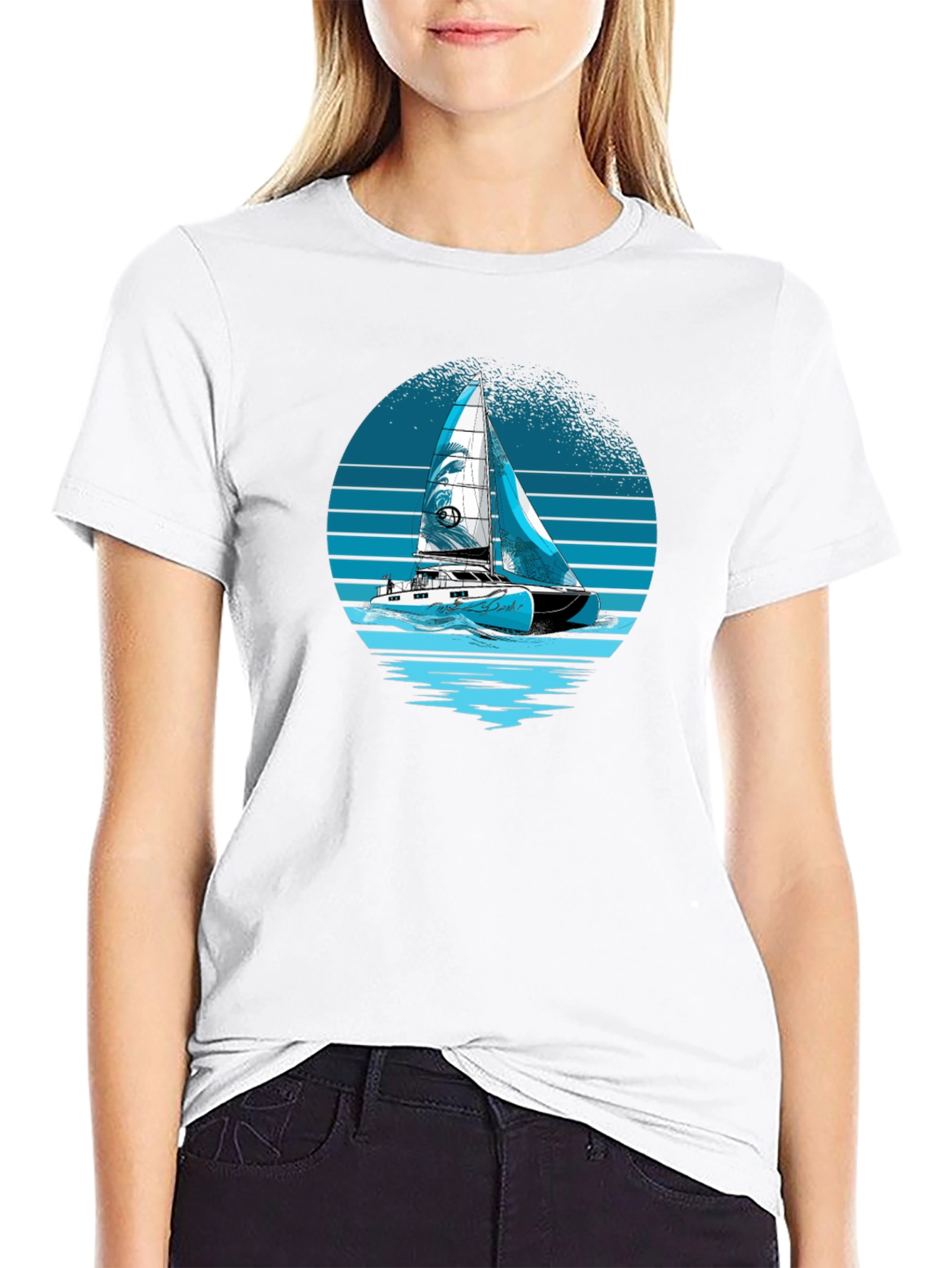 Sailing T-Shirt - Black Nautical Graphic Tee