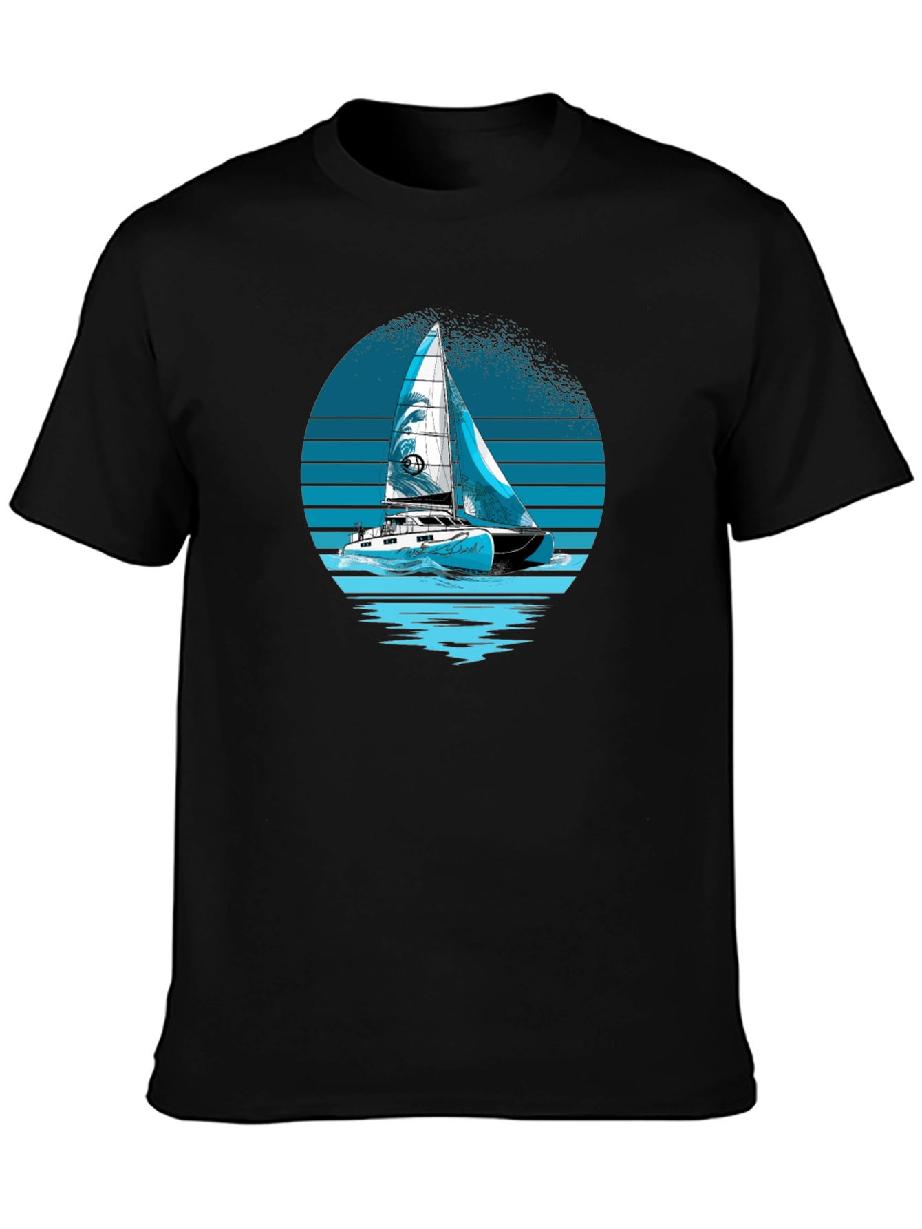 Sailing T-Shirt - Black Nautical Graphic Tee