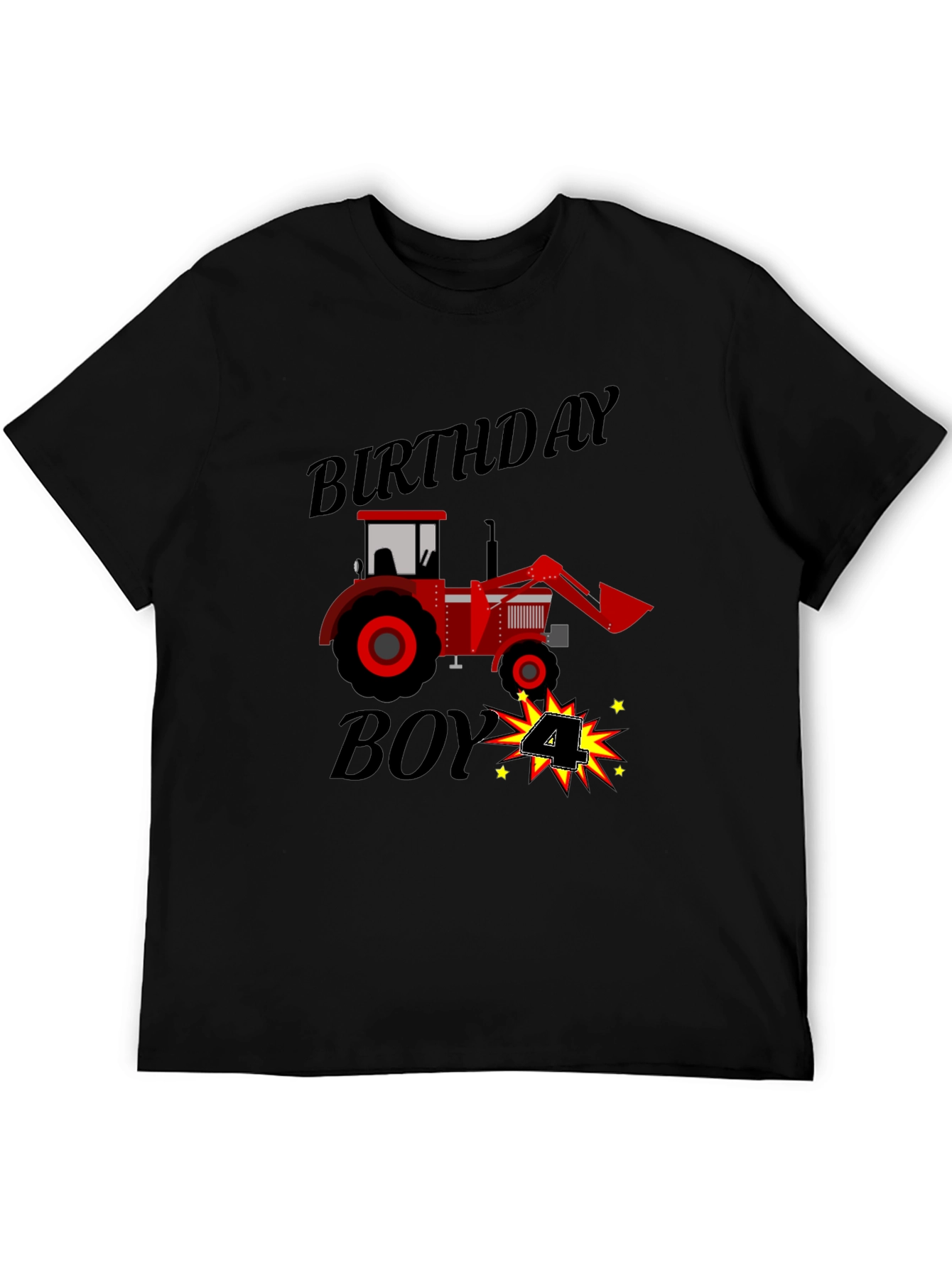 Birthday Boy Tractor T-Shirt - 4th Birthday