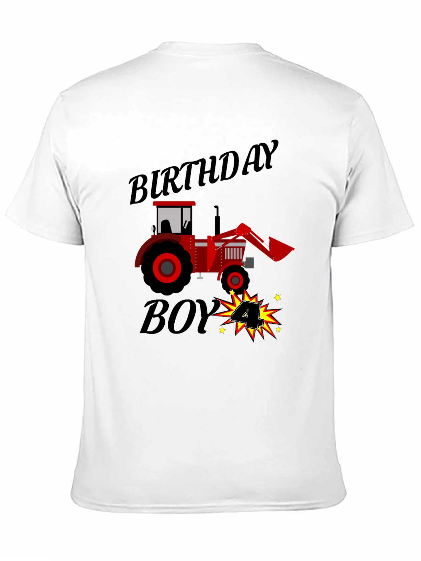 Birthday Boy Tractor T-Shirt - 4th Birthday