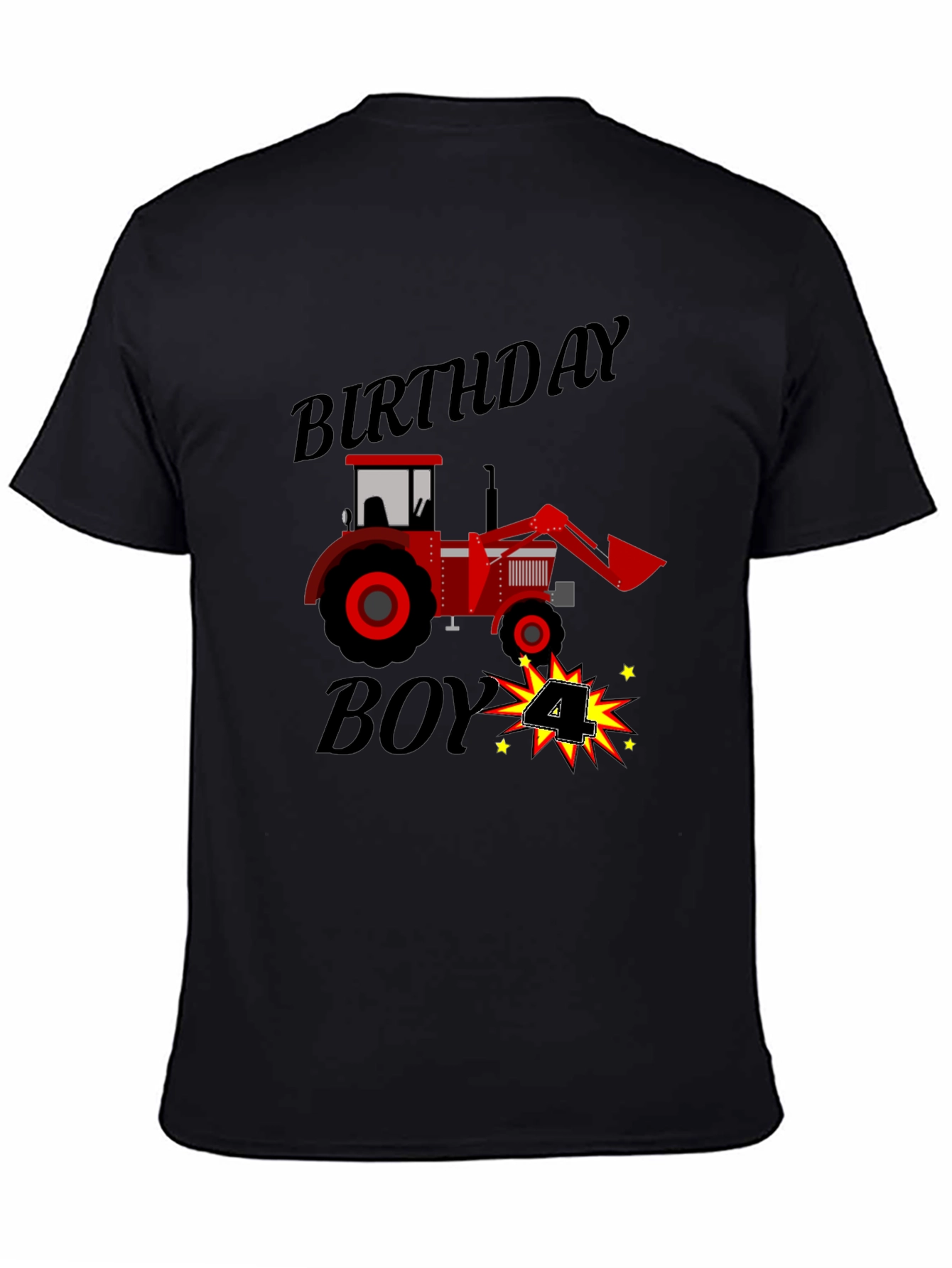 Birthday Boy Tractor T-Shirt - 4th Birthday