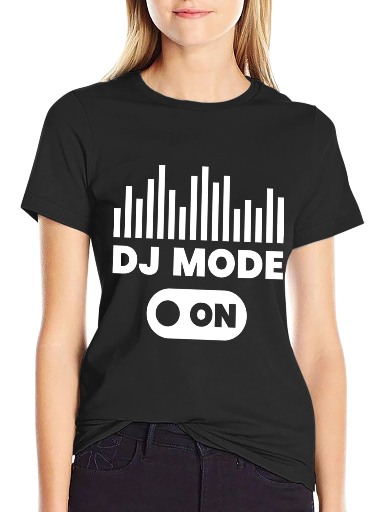 DJ Mode On T-Shirt - Black Graphic Tee