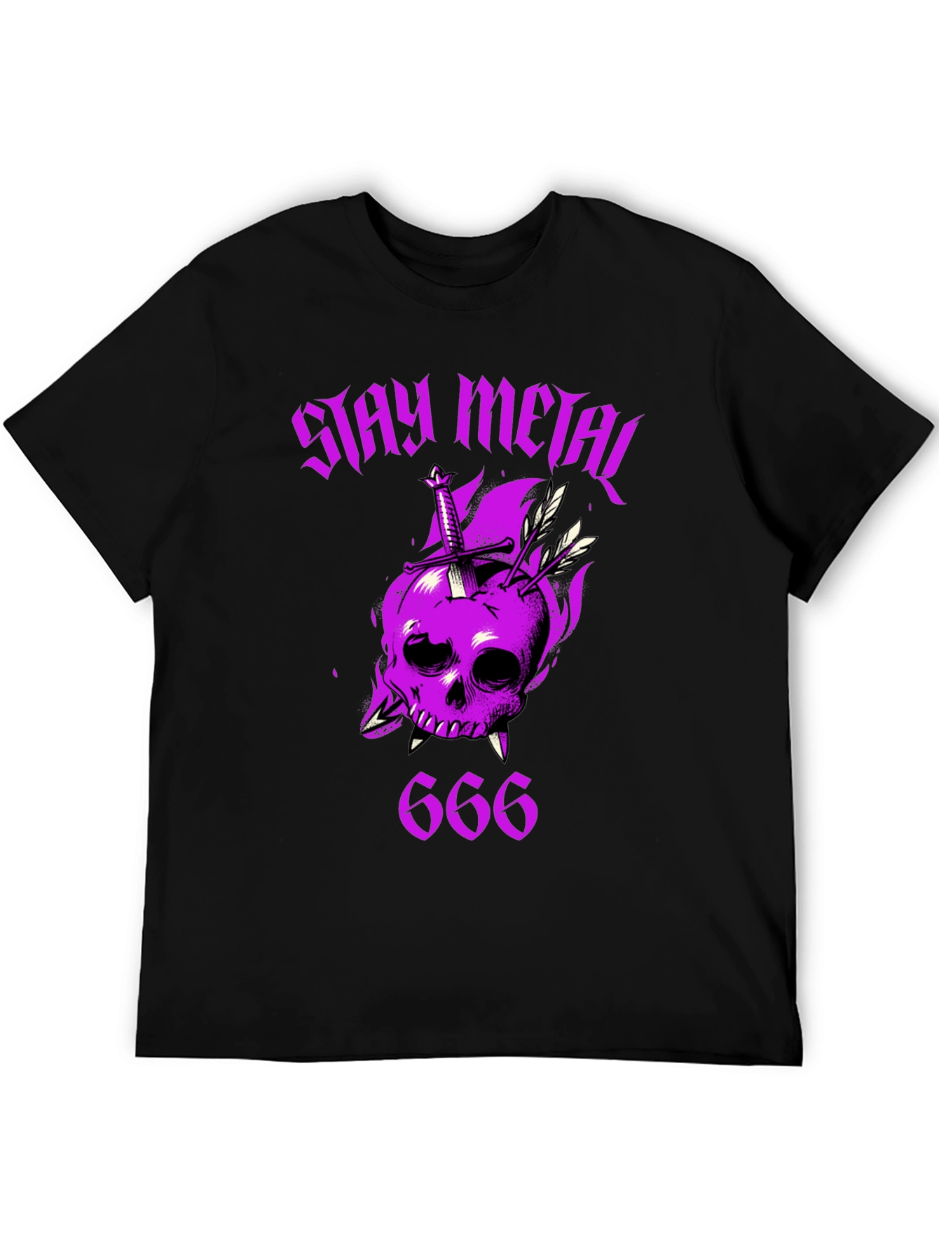 Stay Metal Skull T-Shirt - Heavy Metal Graphic Tee