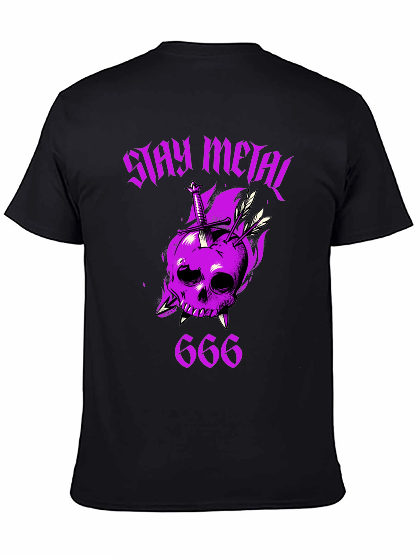 Stay Metal Skull T-Shirt - Heavy Metal Graphic Tee