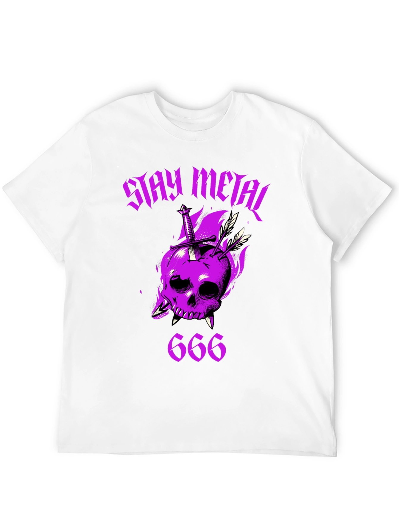 Stay Metal Skull T-Shirt - Heavy Metal Graphic Tee