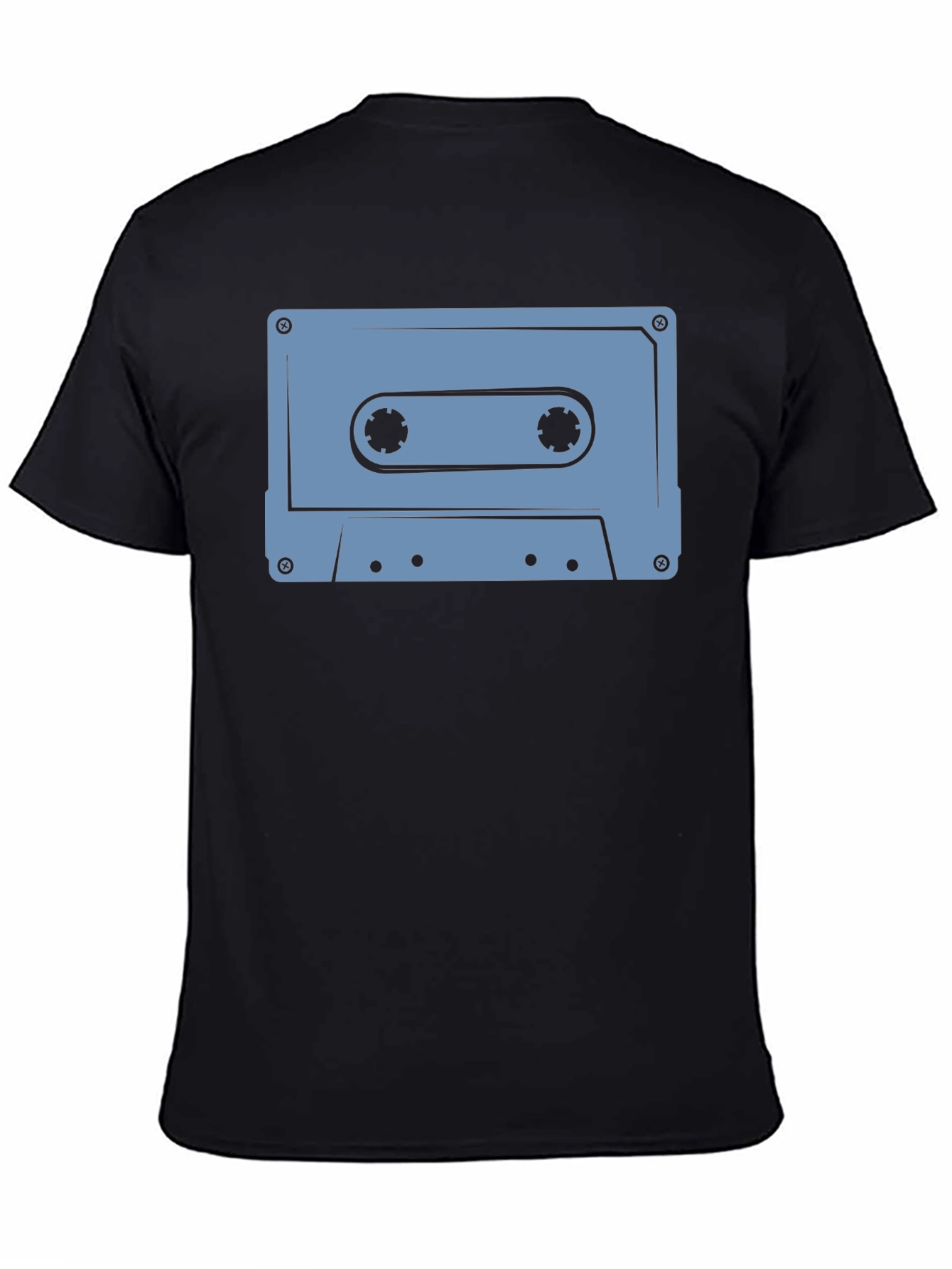 Retro Cassette Tape Graphic T-Shirt - Black
