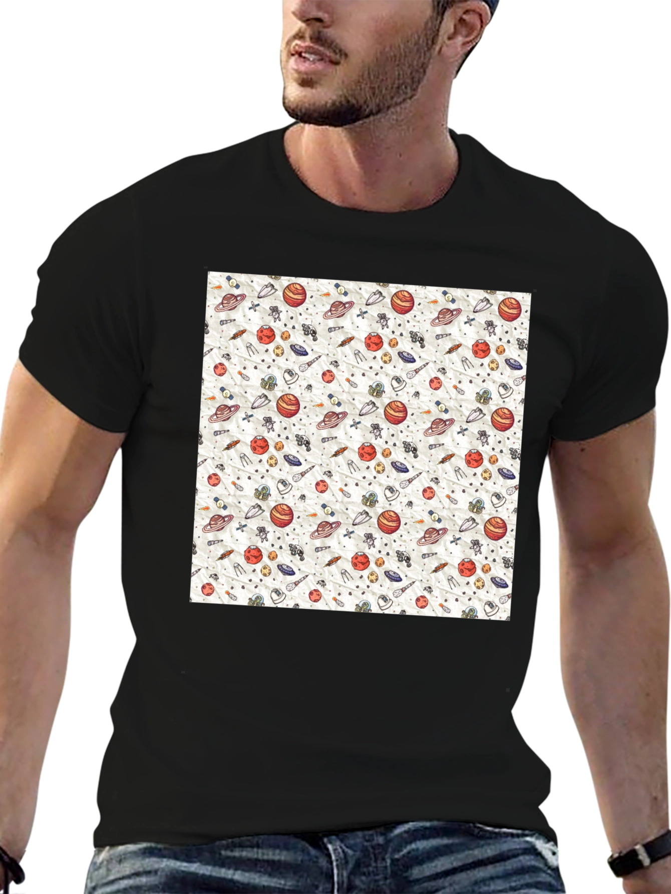 Space Pattern Graphic Tee