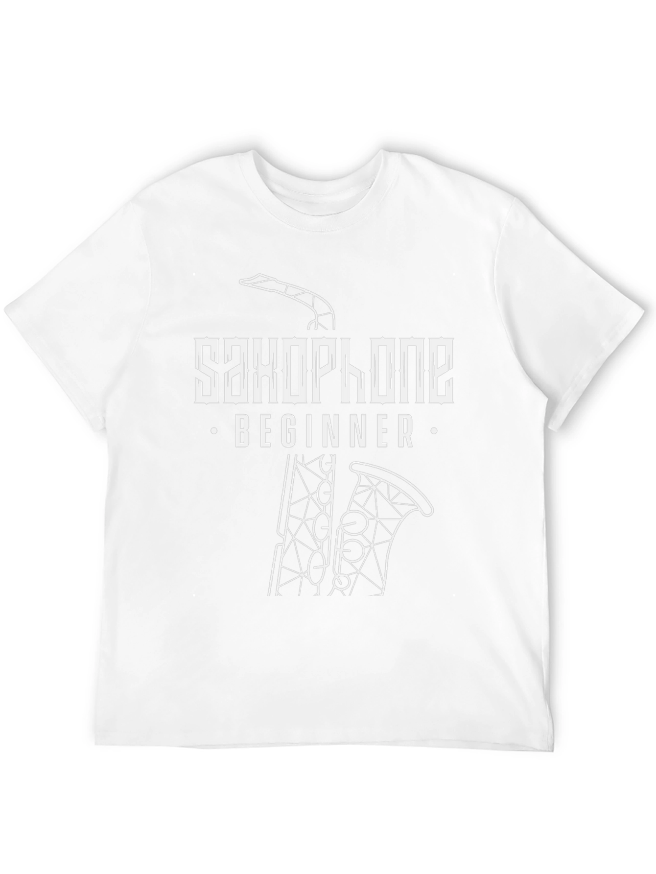 Saxophone Beginner Graphic Tee - Black Cotton T-Shirt