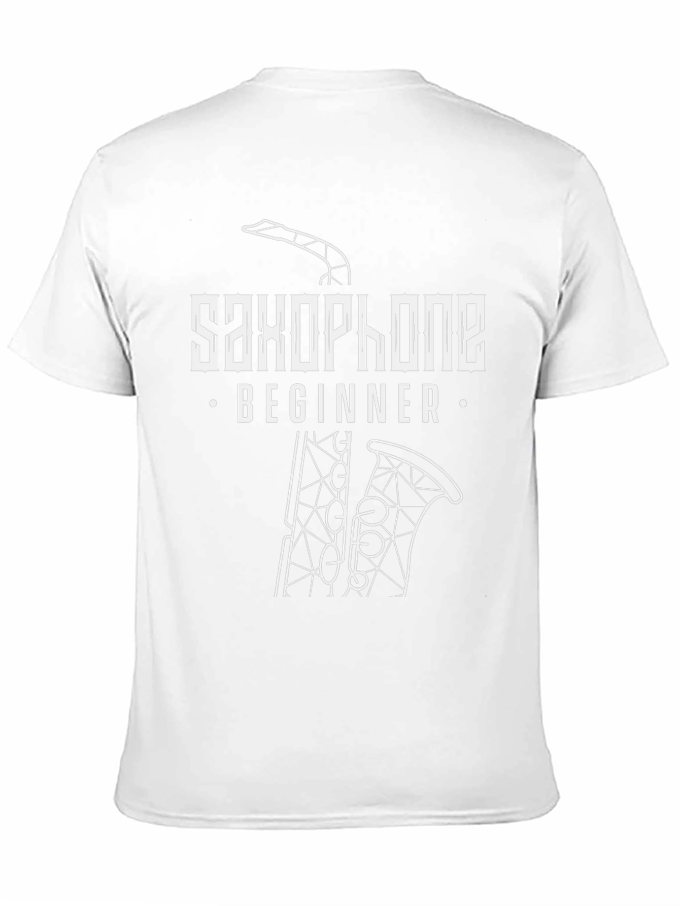 Saxophone Beginner Graphic Tee - Black Cotton T-Shirt