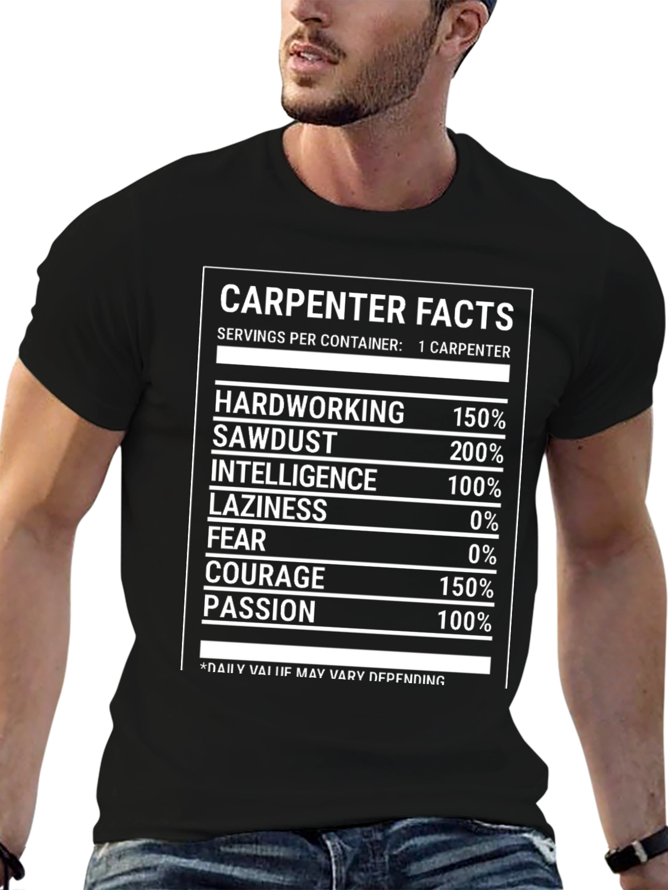 Carpenter Facts Novelty Graphic T-Shirt